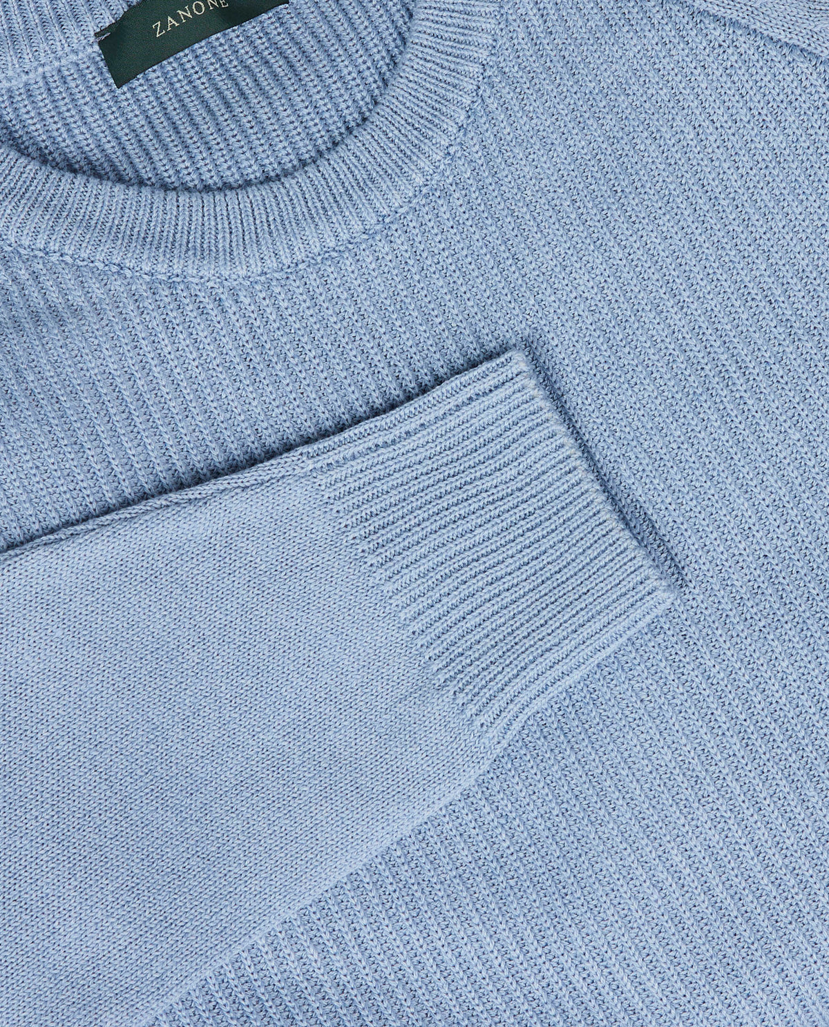 Linnen Katoenen Trui - Lichtblauw