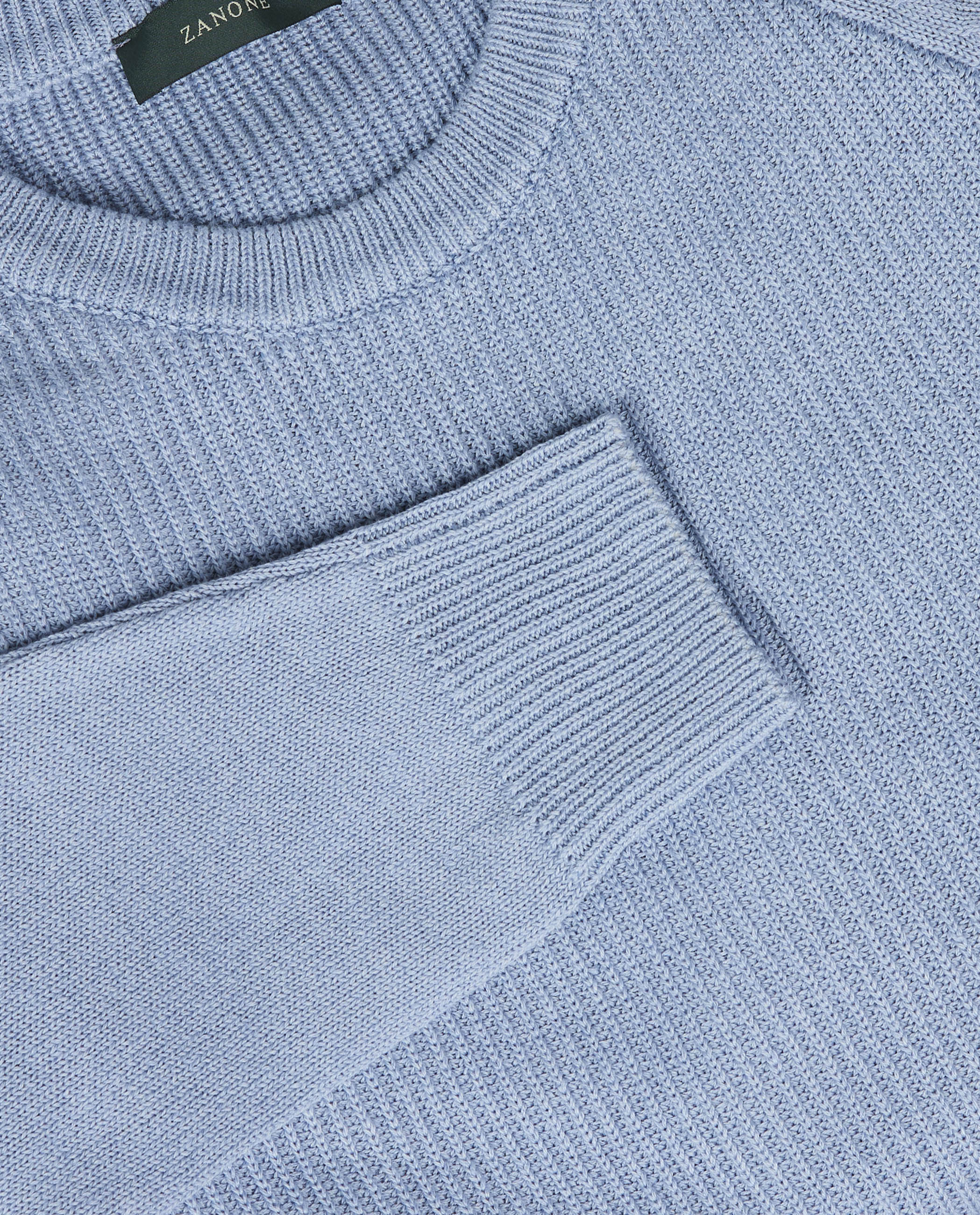 Linnen Katoenen Trui - Lichtblauw