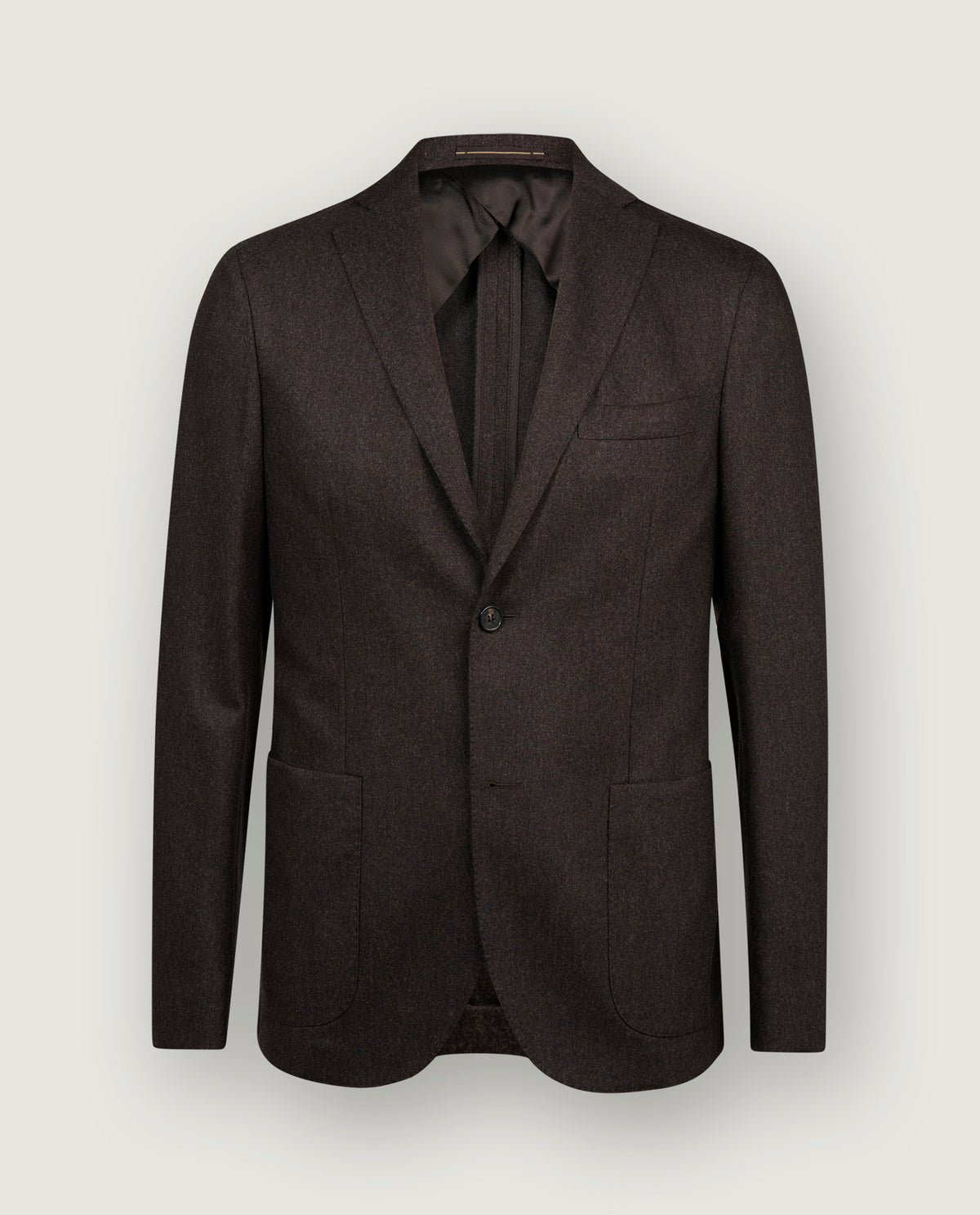 Wol Cashmere Flannel Jasje - Bruin