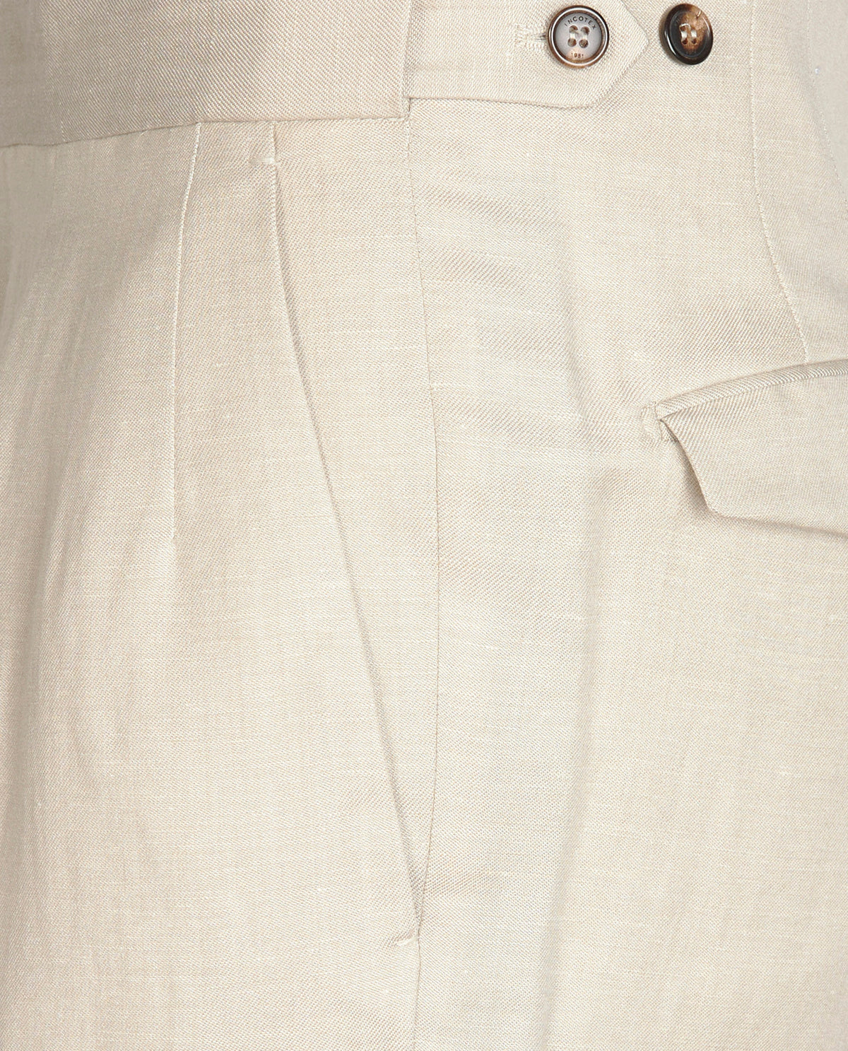 Wol Mix Broek - Ecru