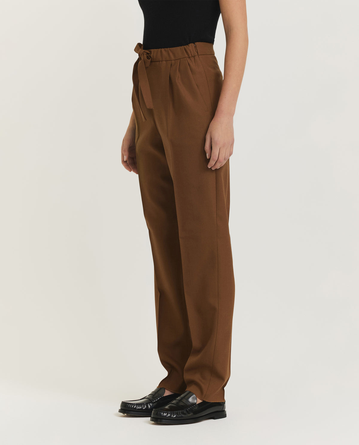 Wool-silk trousers