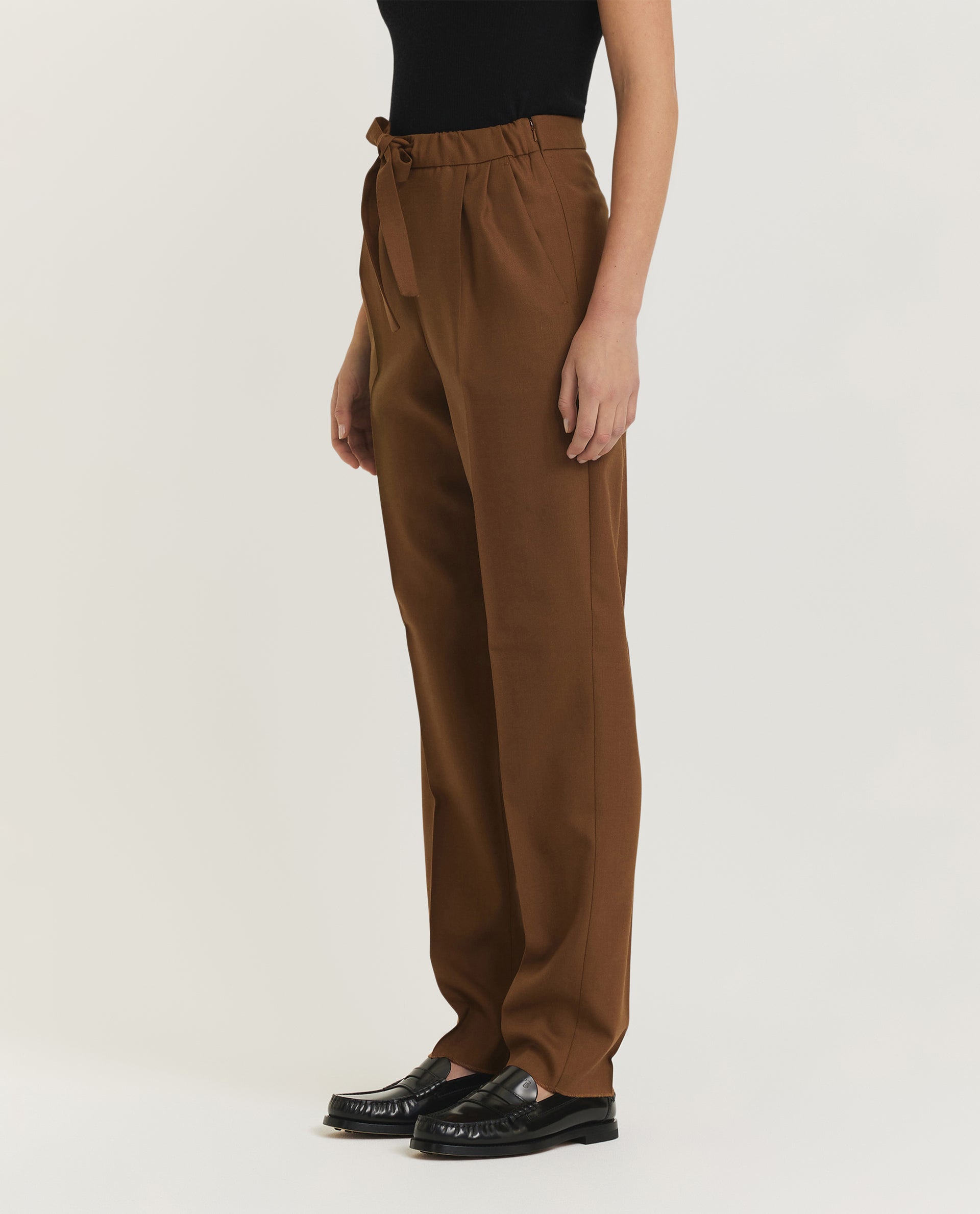 Wool-silk trousers