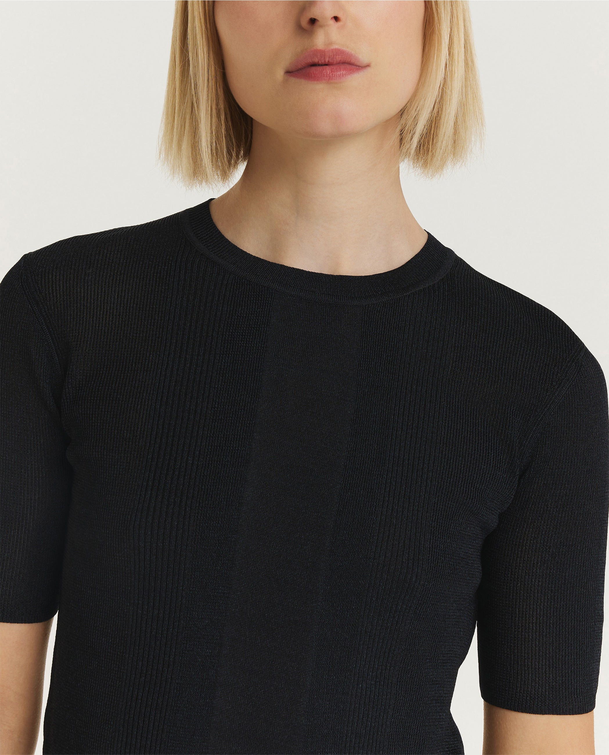 Crisp Rayon T-Shirt - Donkerblauw