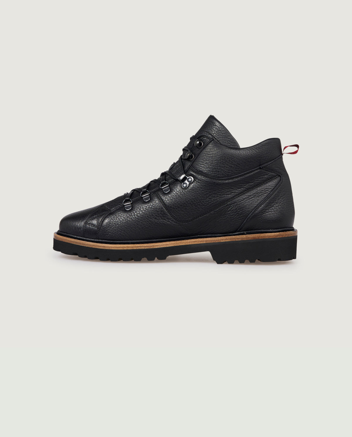 Lederen Mountain Boots - Zwart