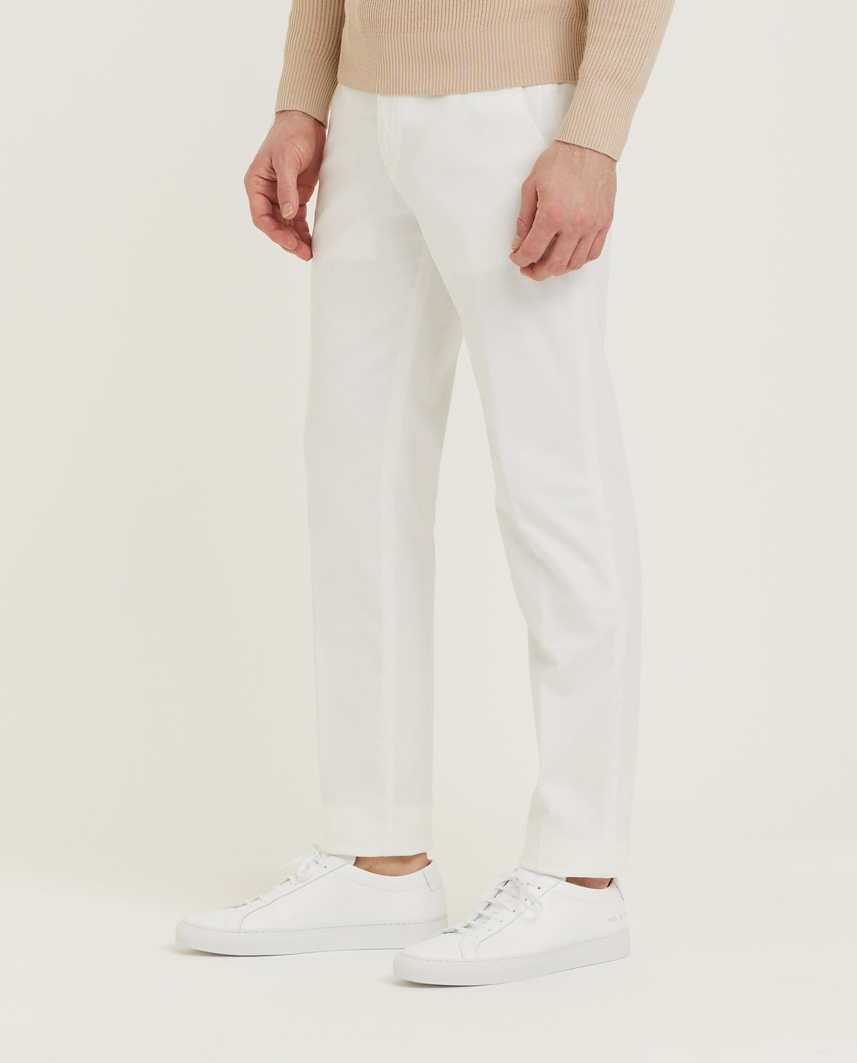 Katoenen Twill Chino - Wit