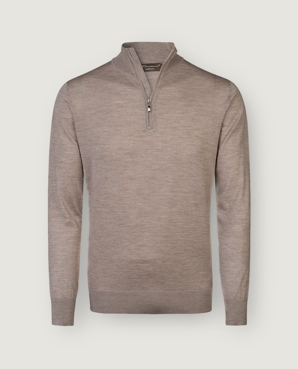 Half Zip Trui - Lichtbruin