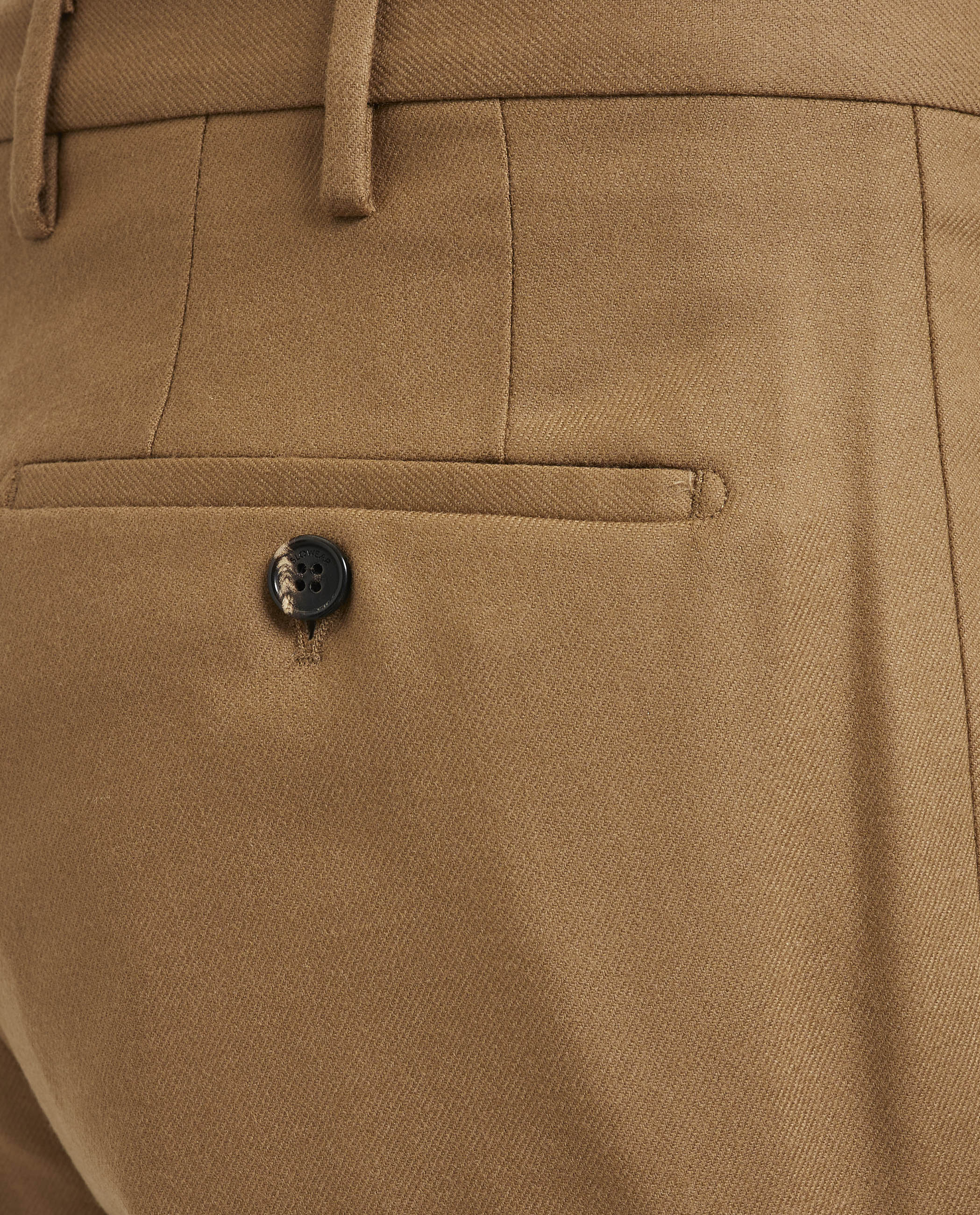 Geplooide Wol Cashmere Pantalon - Lichtbruin