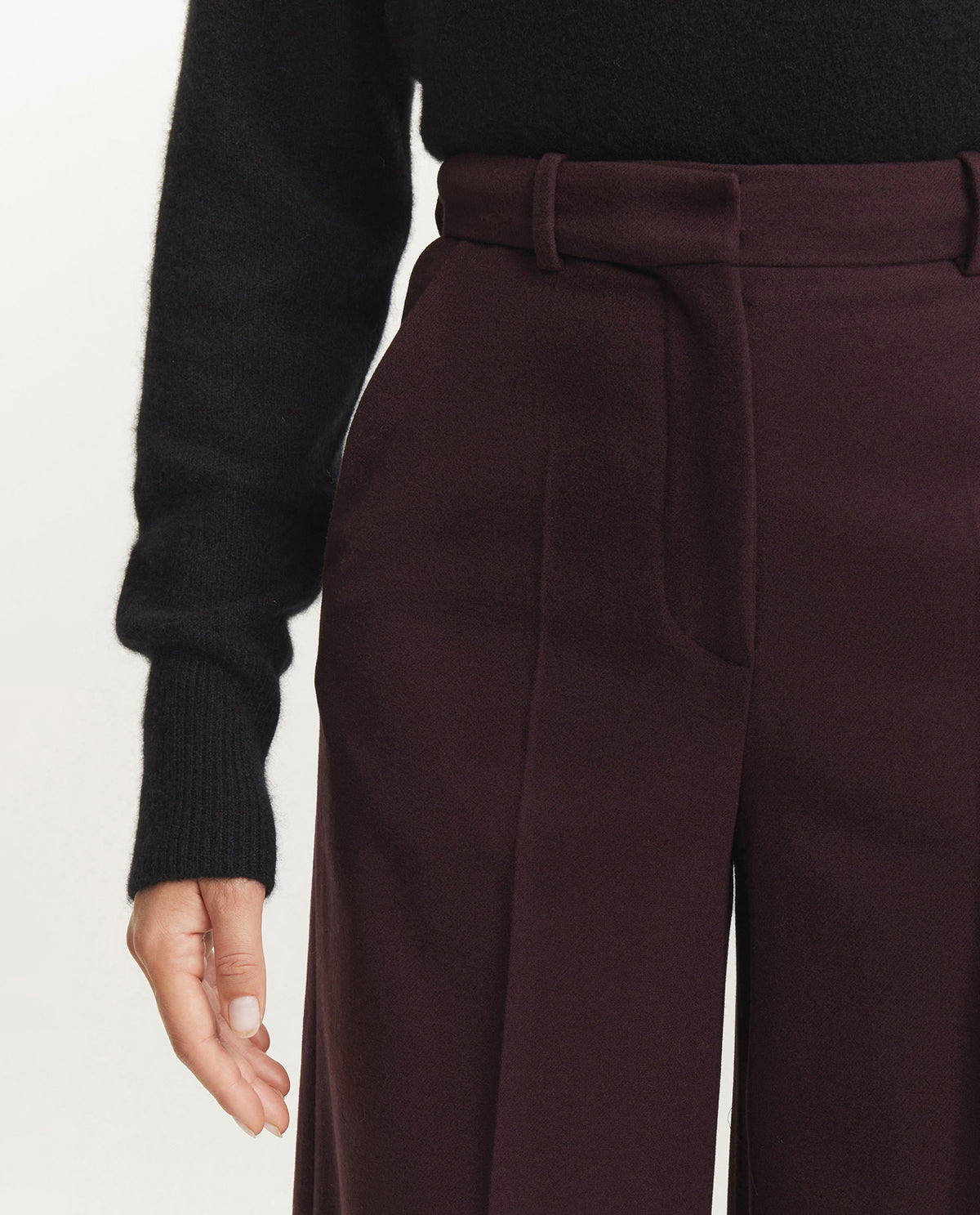 Alana Flannel Stretch Pantalon - Paars