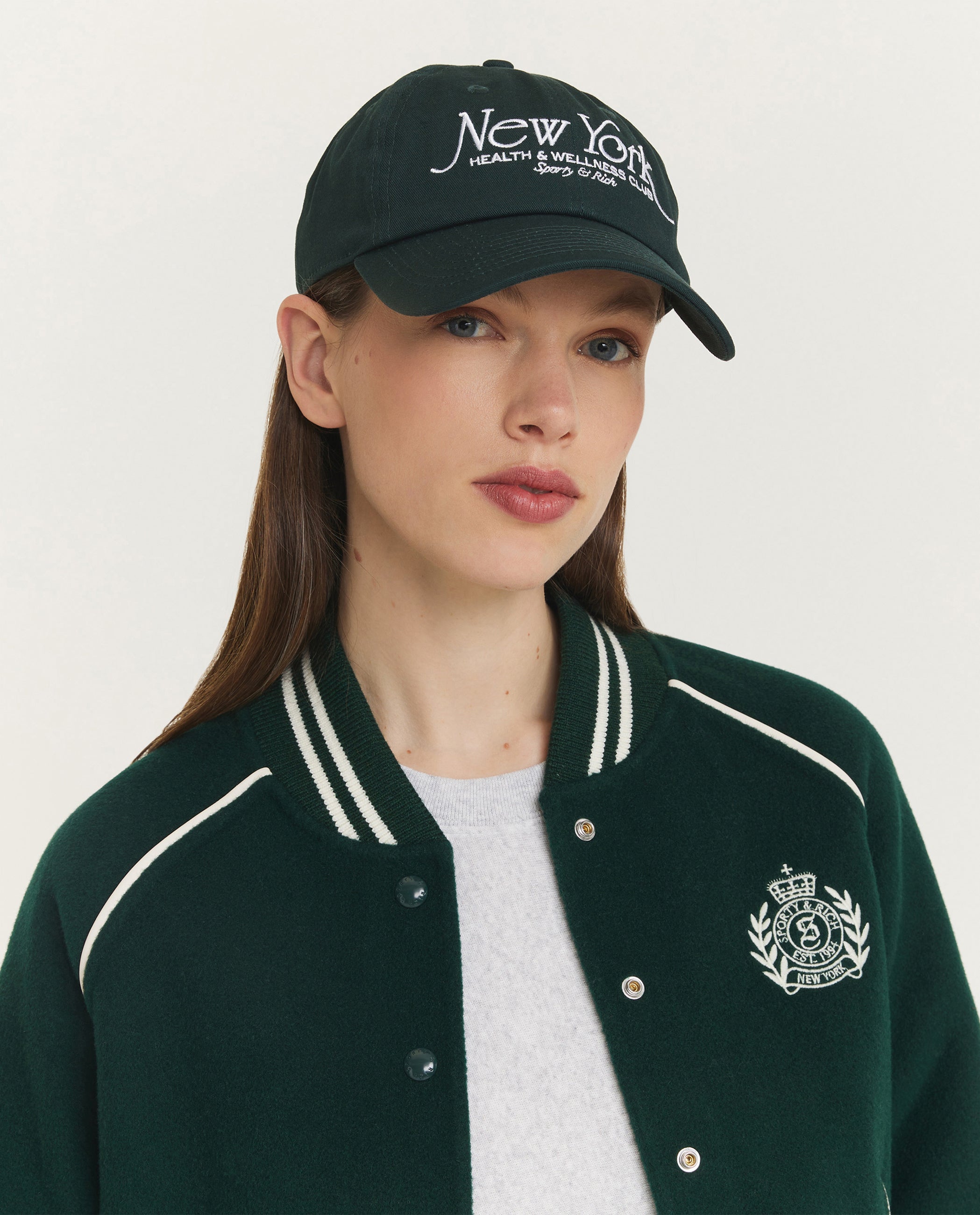Wol Cashmere Varsity Jacket - Groen