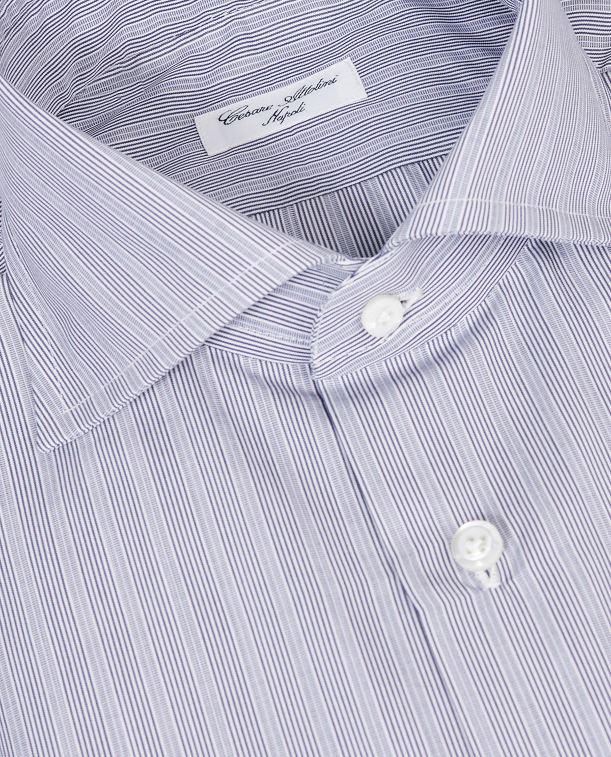 Gestreept Katoenen Shirt - Blauw