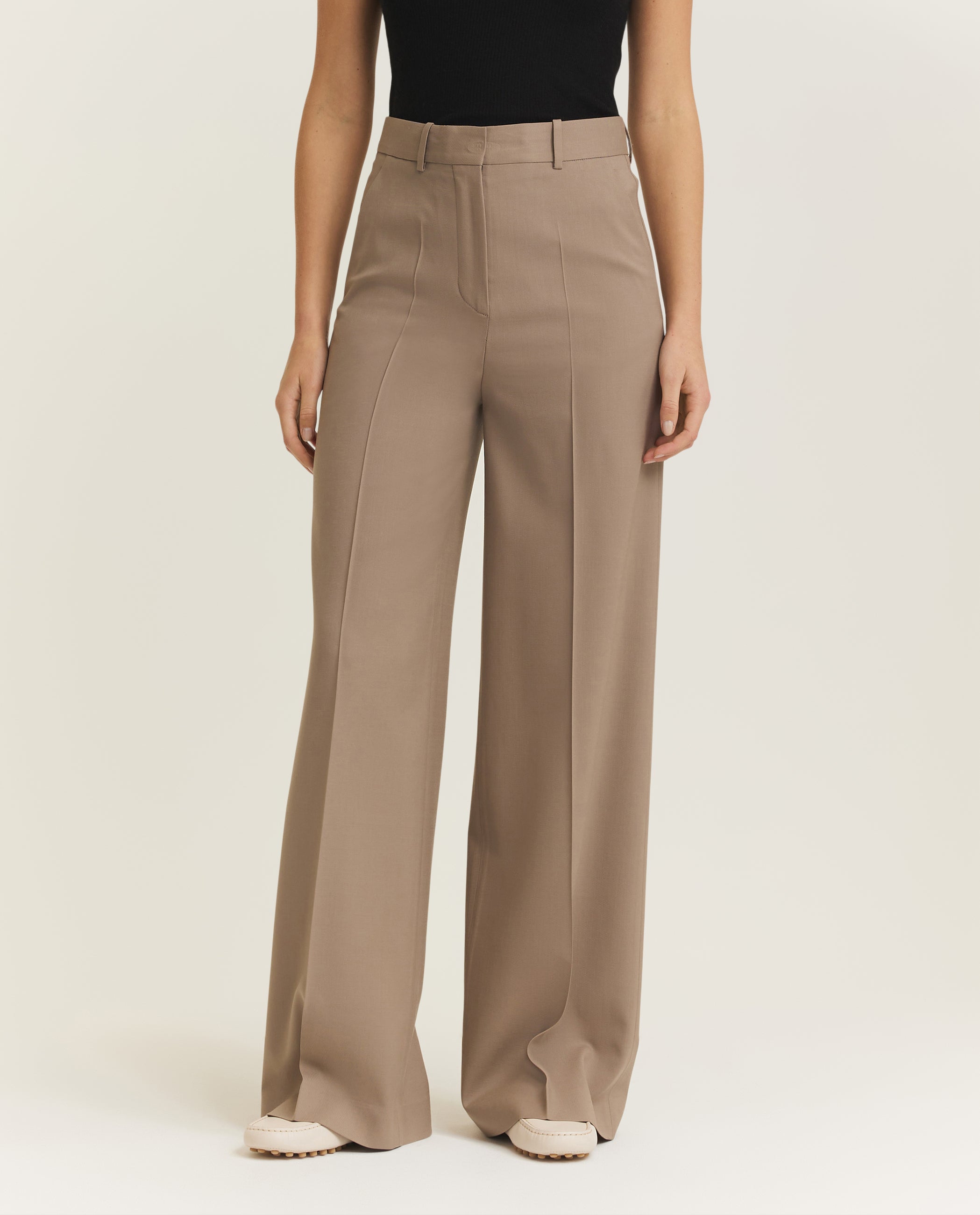 Wollen Alana broek - Lichtbruin