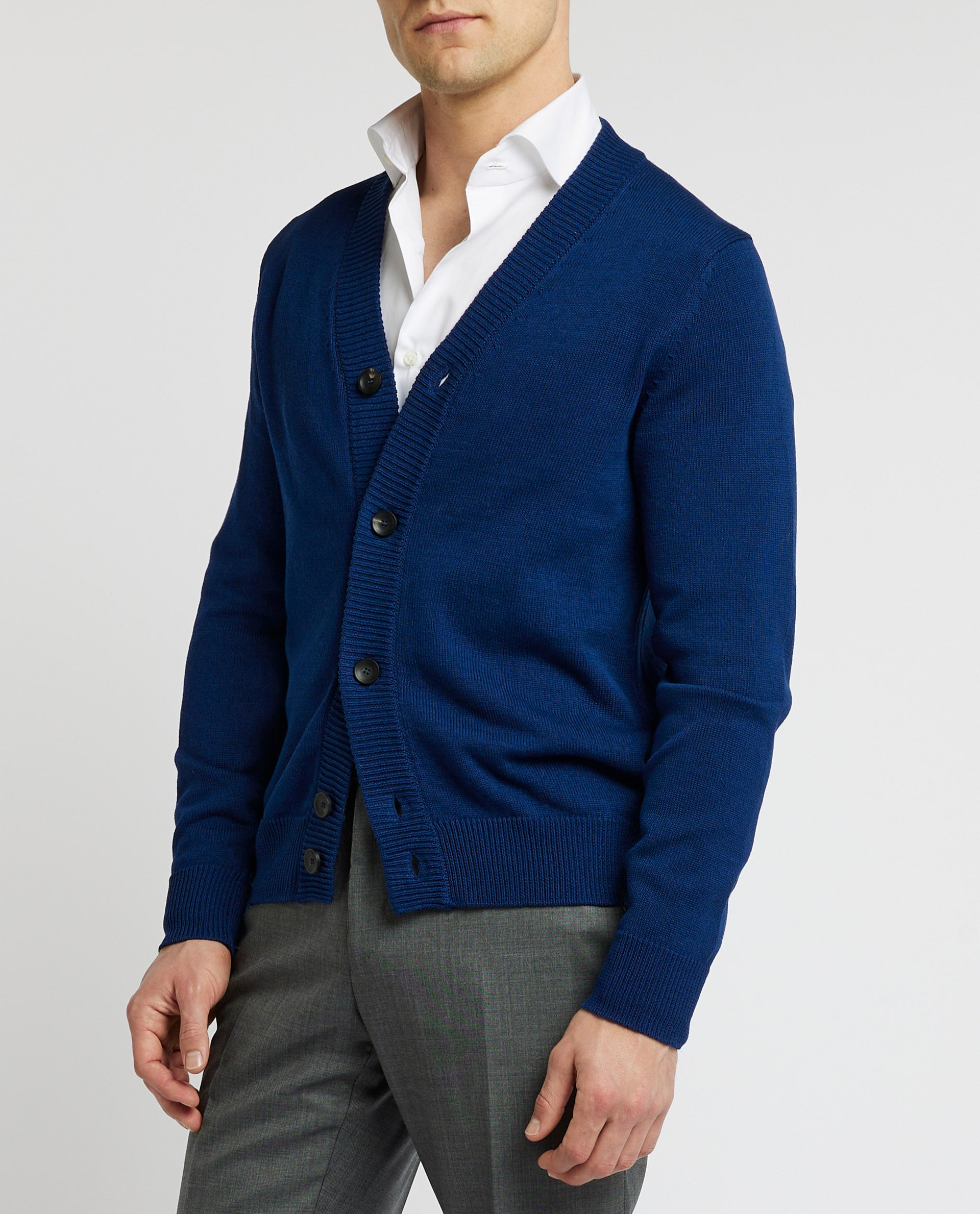 Katoenen Cardigan - Blauw