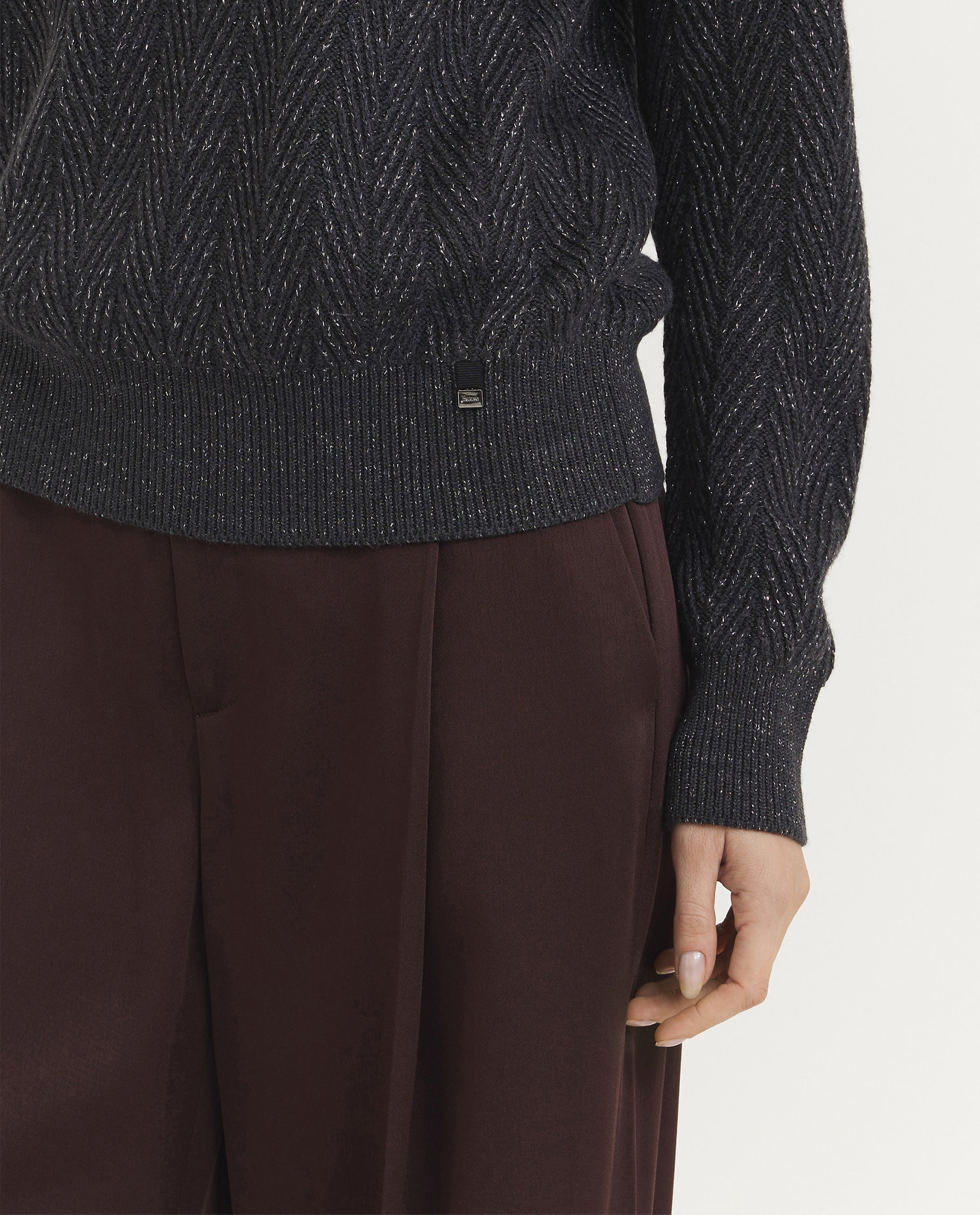 Glitter Visgraat Coltrui - Donkergrijs