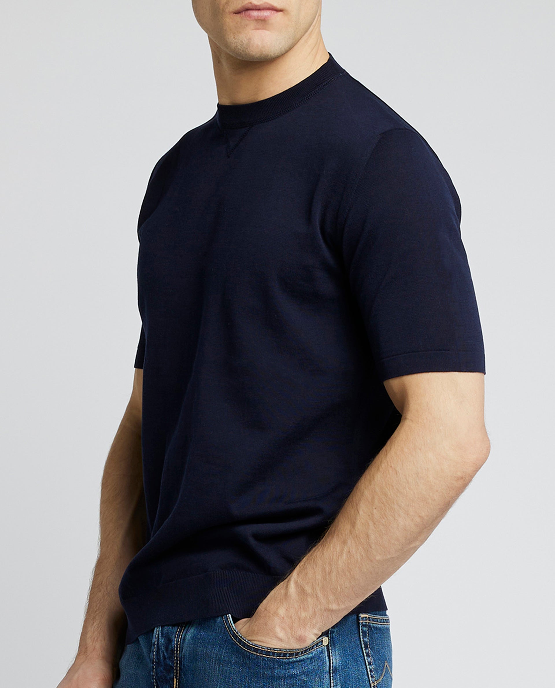 Korte Mouwen Trui - Donkerblauw