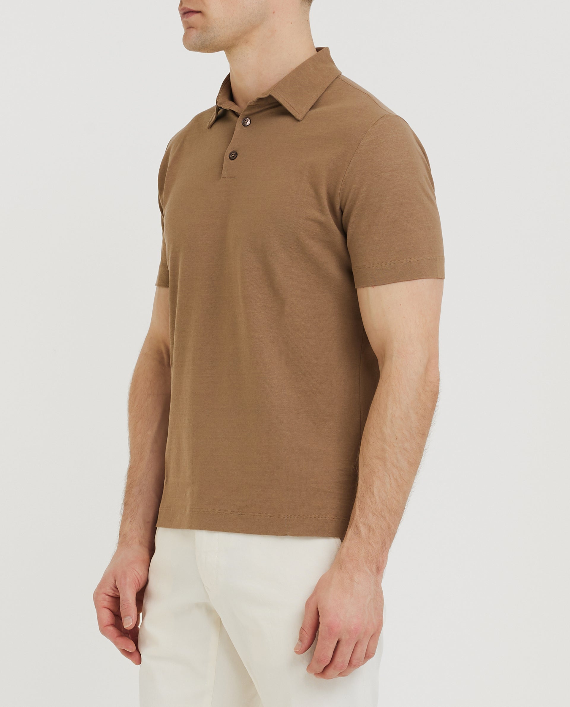 Ice Cotton Polo - Lichtbruin