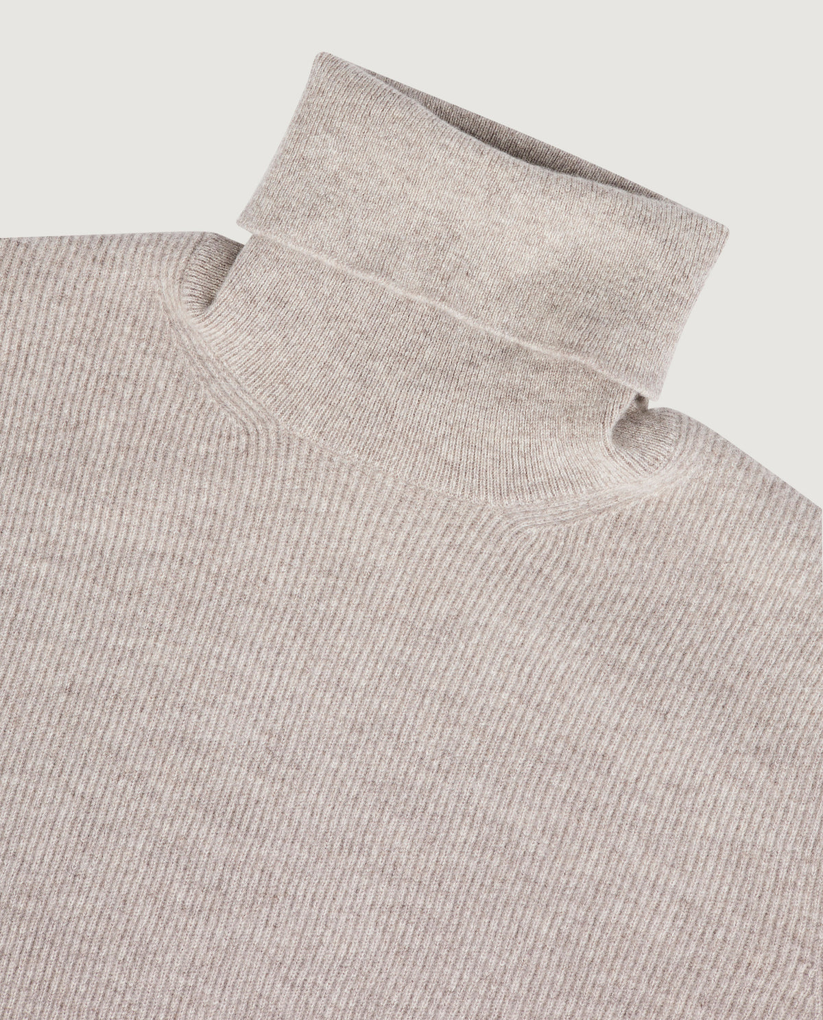 Cashmere Rib Coltrui - Lichtgrijs