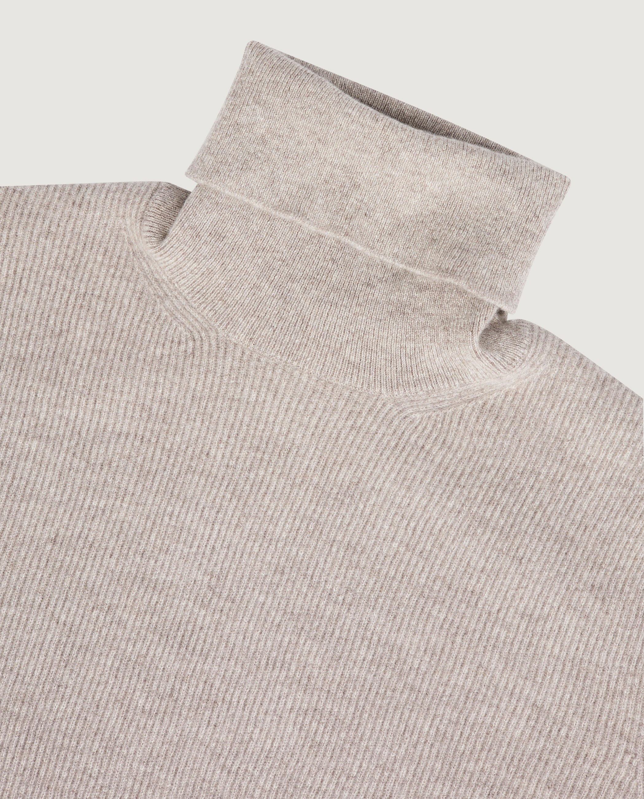 Cashmere Rib Coltrui - Lichtgrijs
