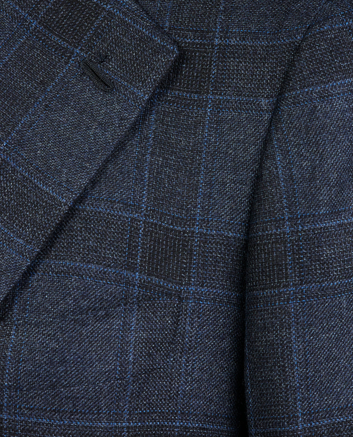 Geruit Handgemaakt Cashmere Jasje - Blauw