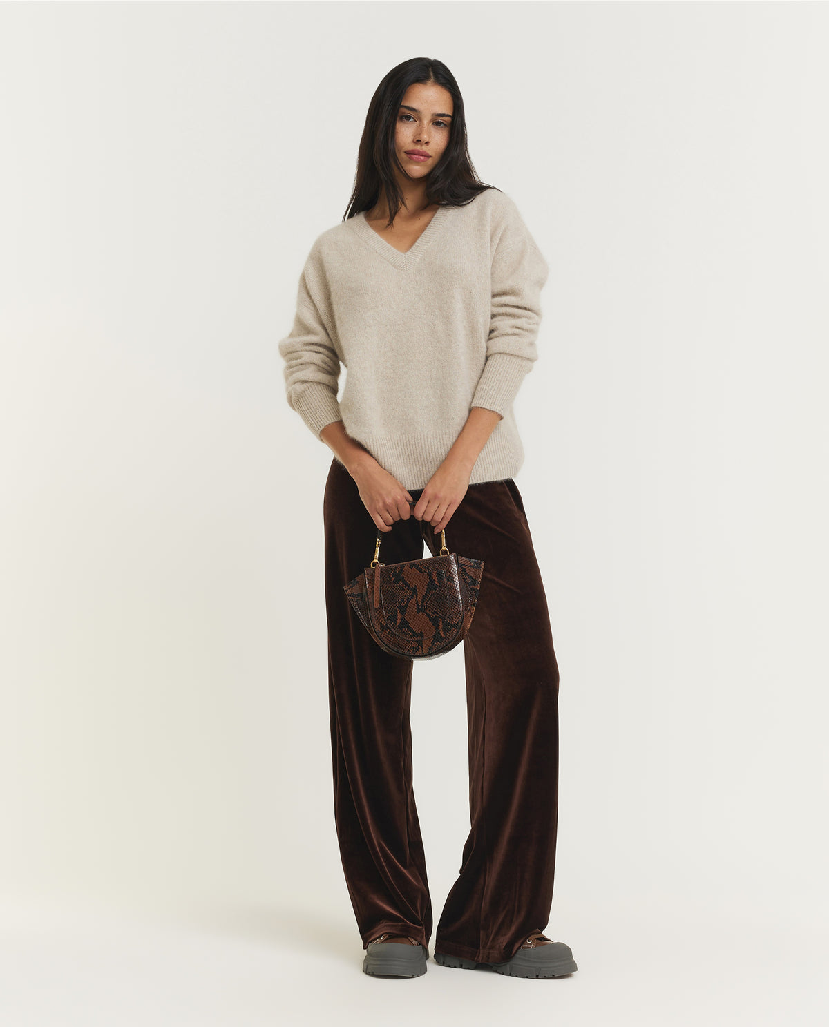 Wool Blend V-Neck Sweater