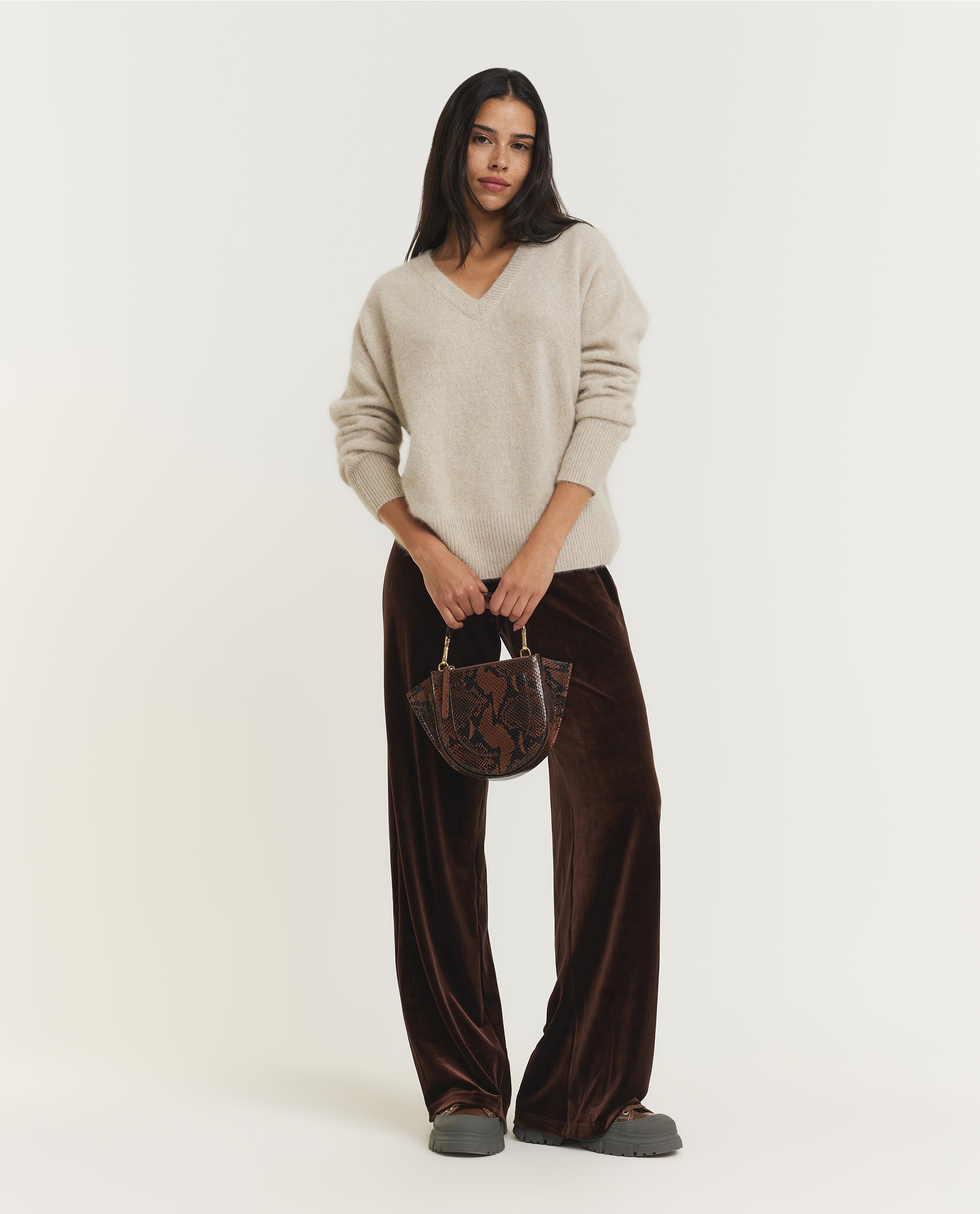 Wool Blend V-Neck Sweater