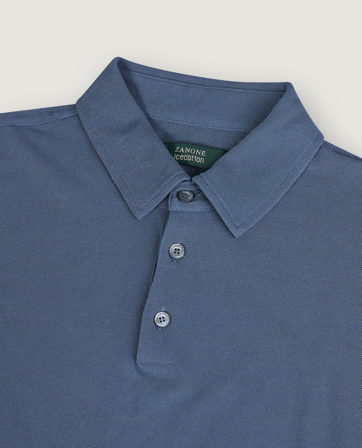 Ice Cotton Pique Polo - Blauw