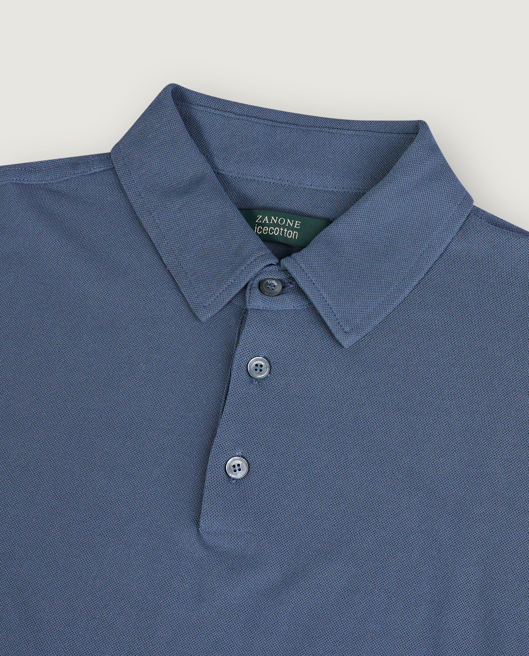 Ice Cotton Pique Polo - Blauw