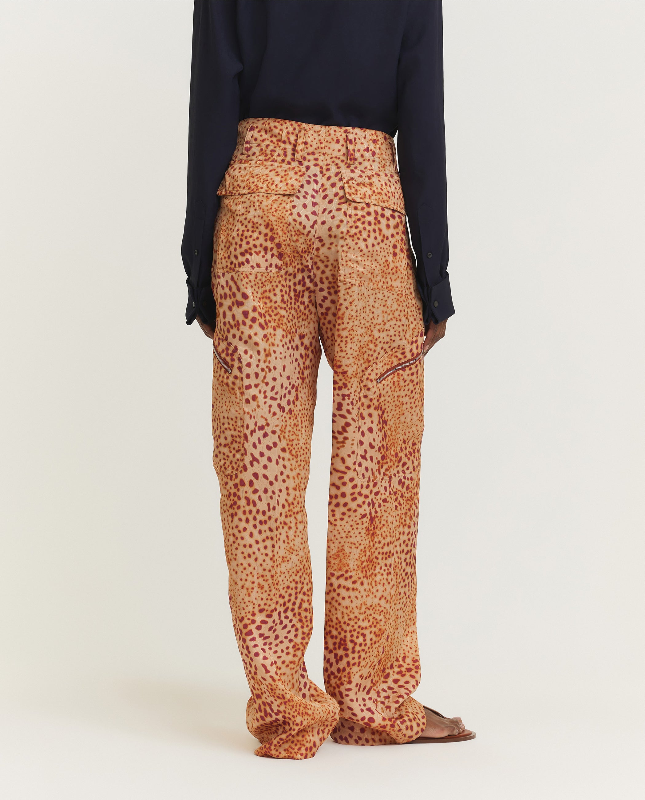 Vloeiende Bandplooi Broek - Oranje