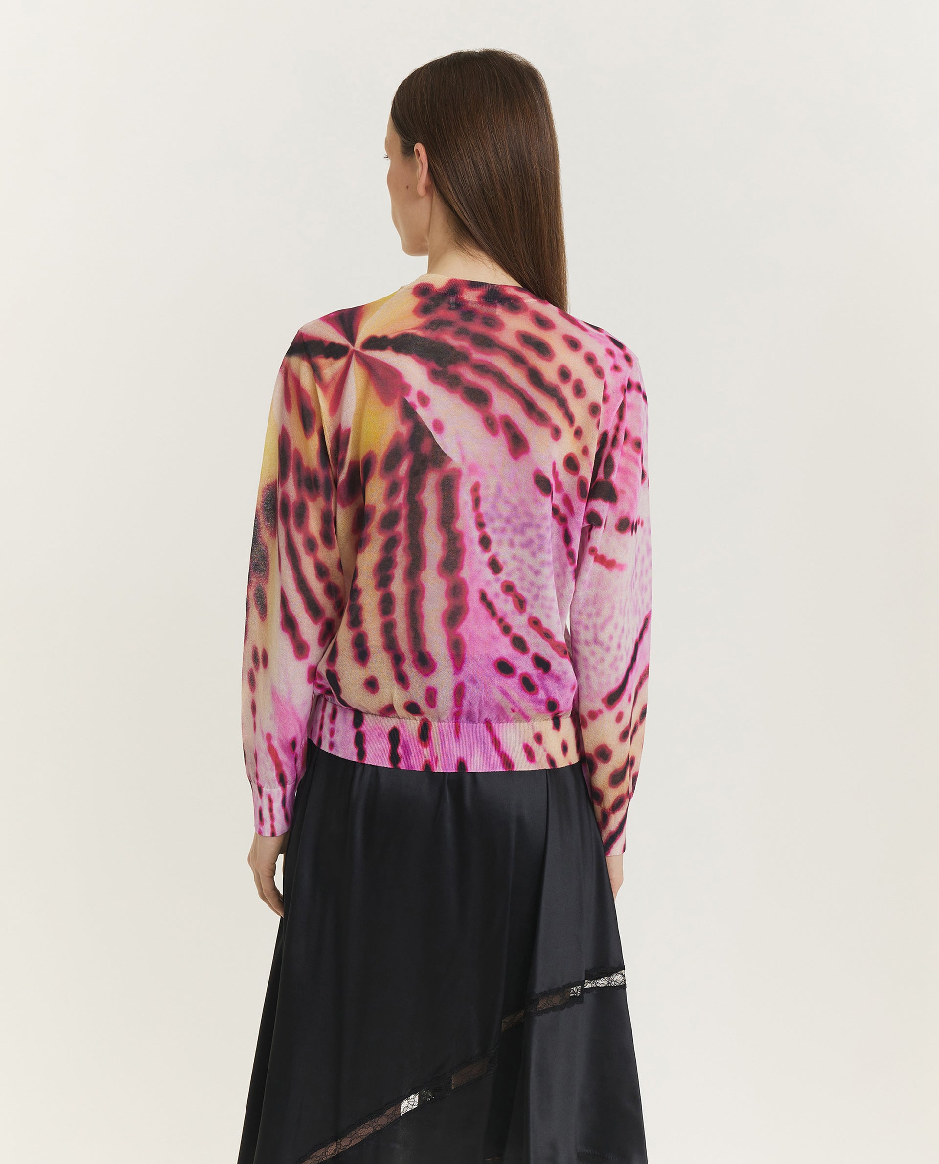 Floral Print Sweater - Roze