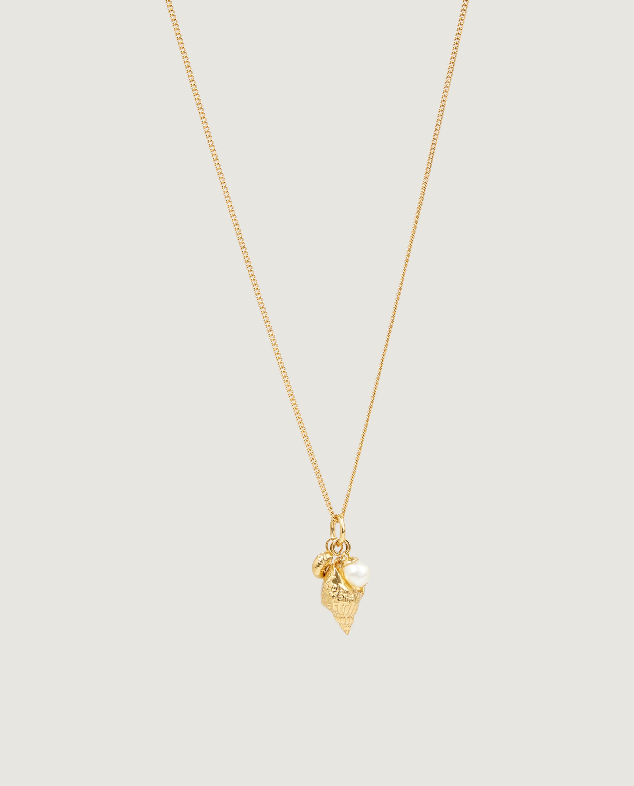 Shells Pendant Necklace Darcy - Goud