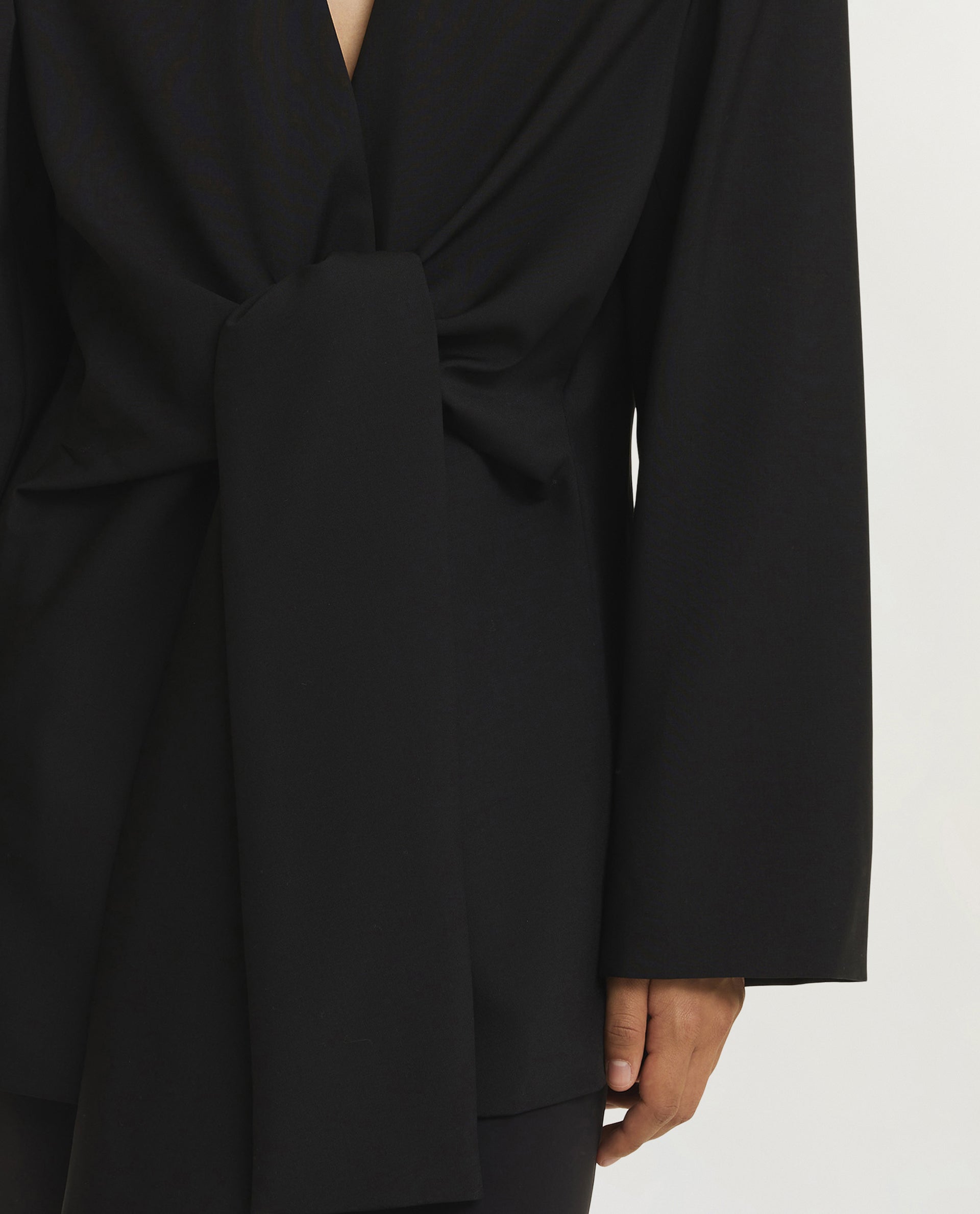 Sleeve Cinched Blazer Top