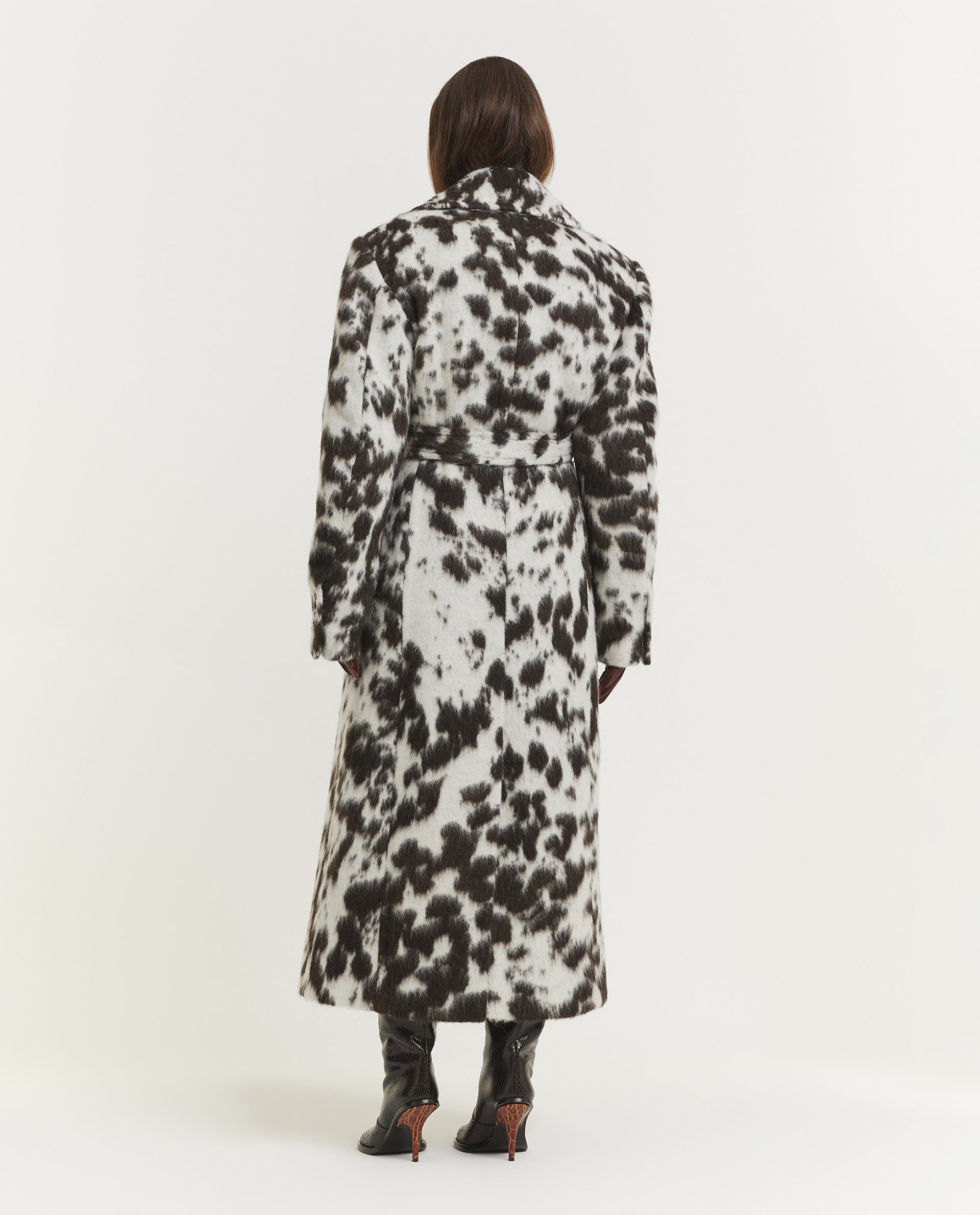 Rafaella Dieren Print Overjas - Bruin