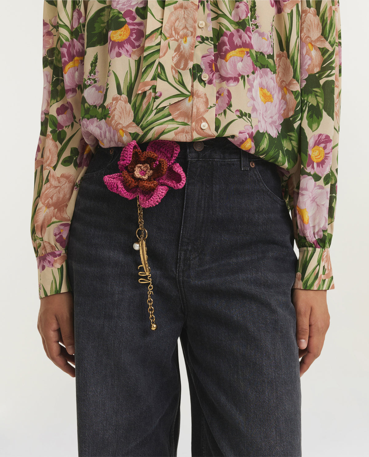 Flower Tas Bedel - Roze