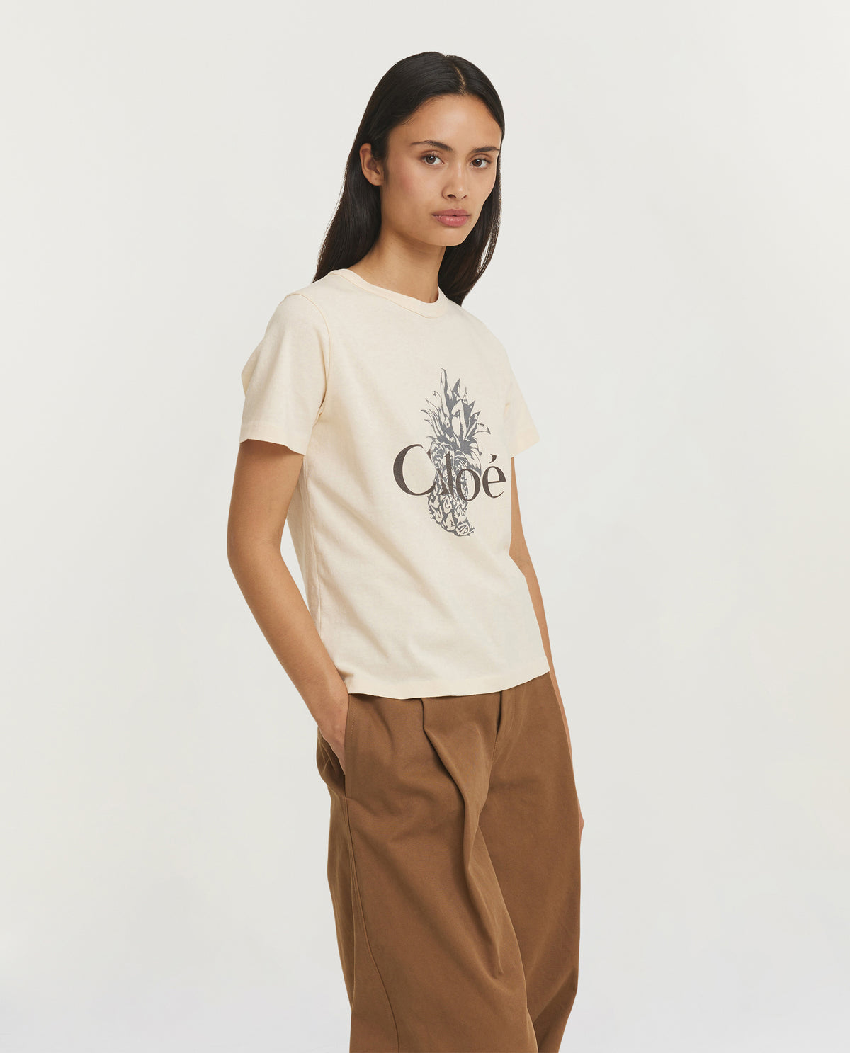 Baby Fit Logo T-Shirt - Ecru