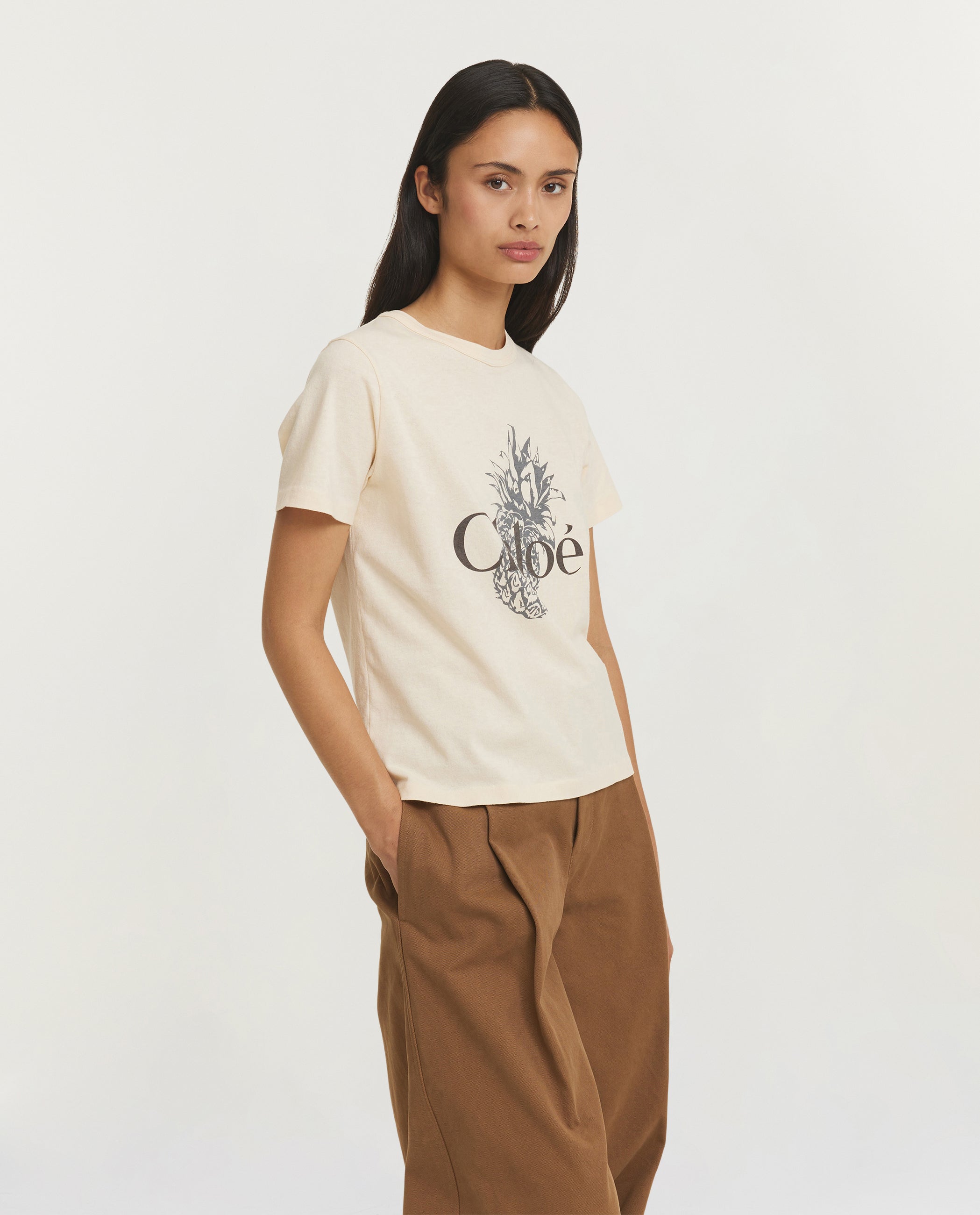 Baby Fit Logo T-Shirt - Ecru