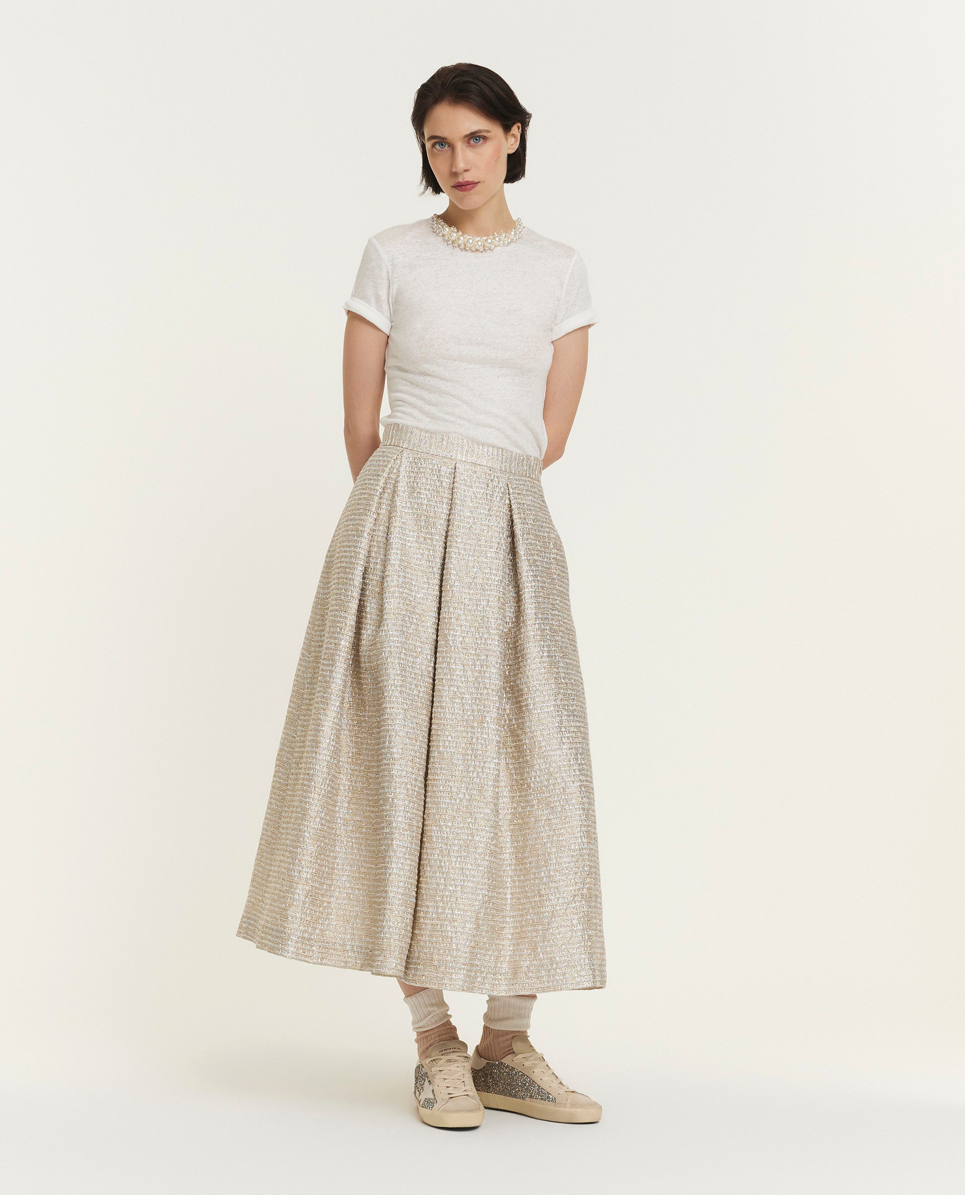 A-line midi skirt