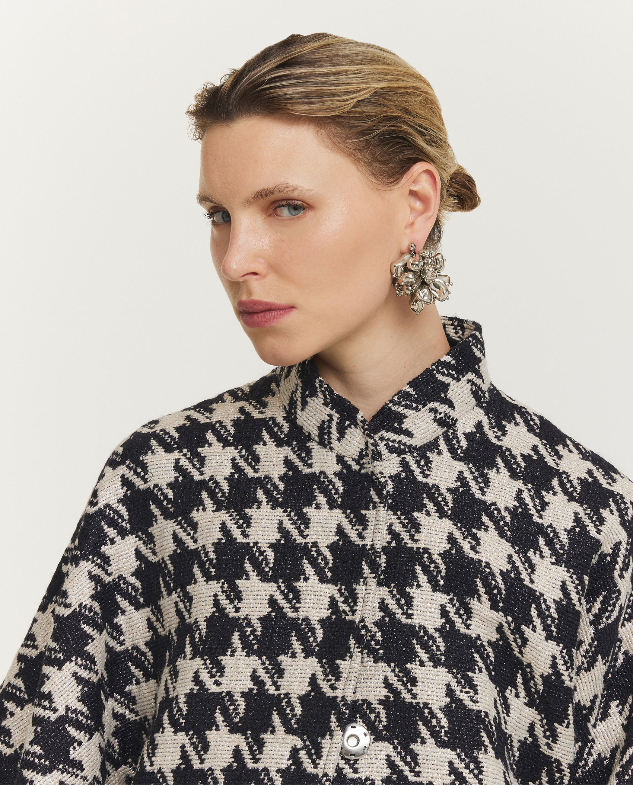 Pied-de-Poule Jas - Donkerblauw