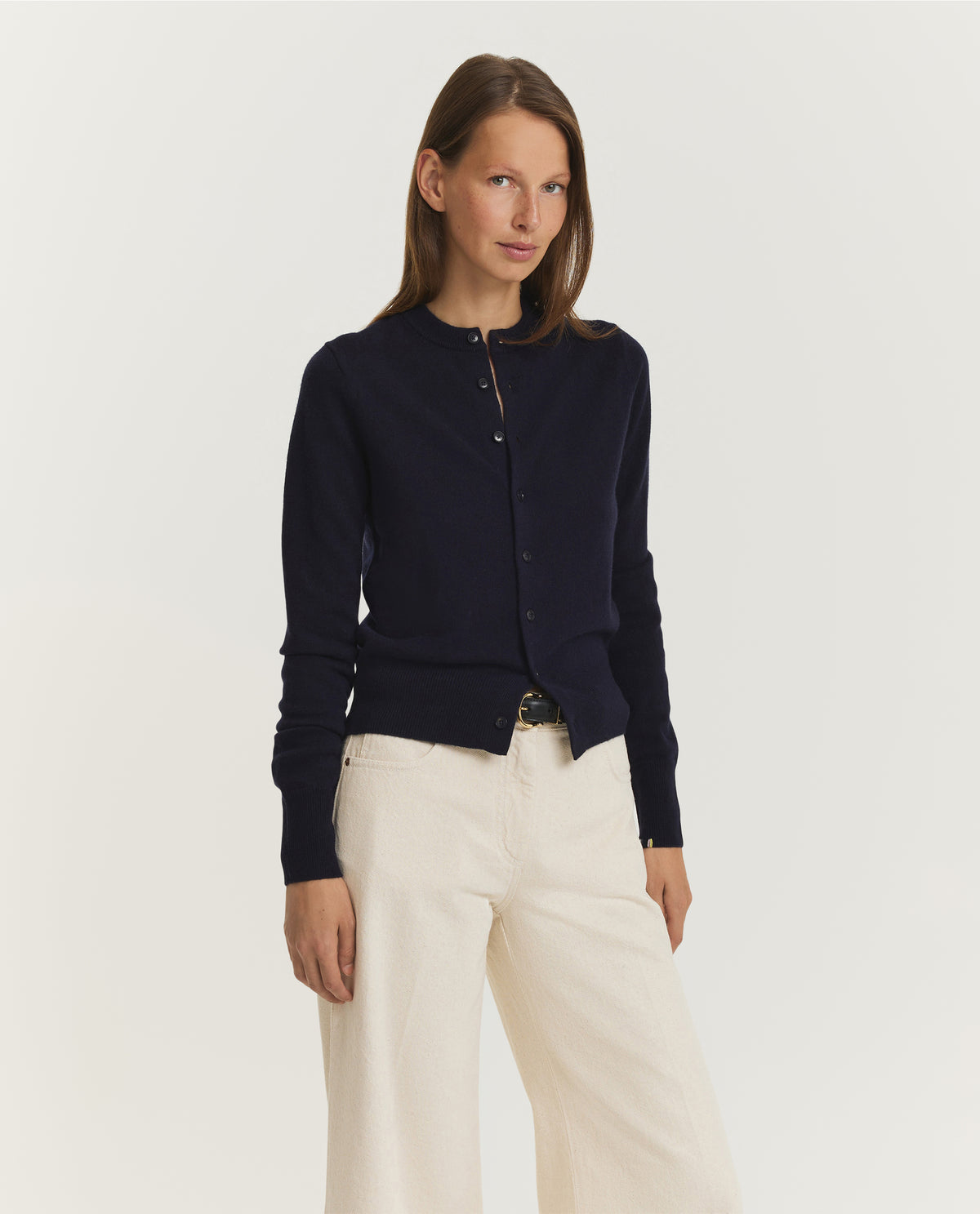 N°300 Little Cashmere Cardigan - Donkerblauw