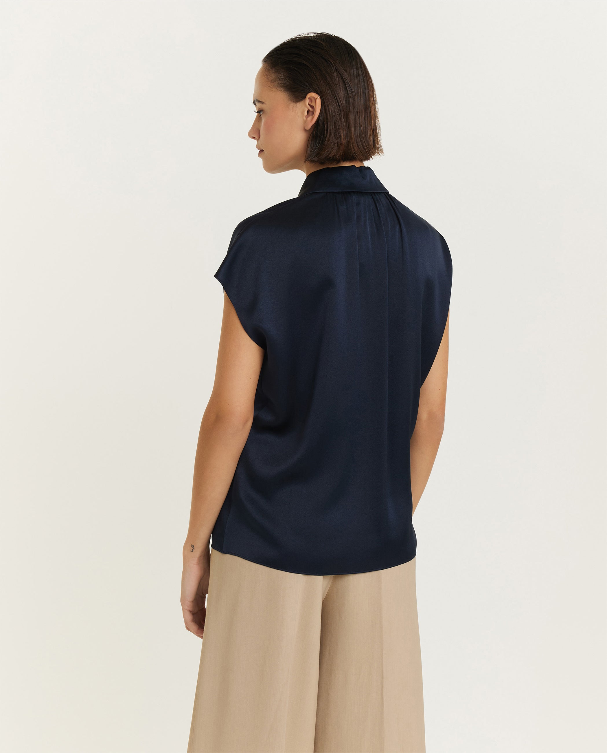 Zijden blouse - Blauw