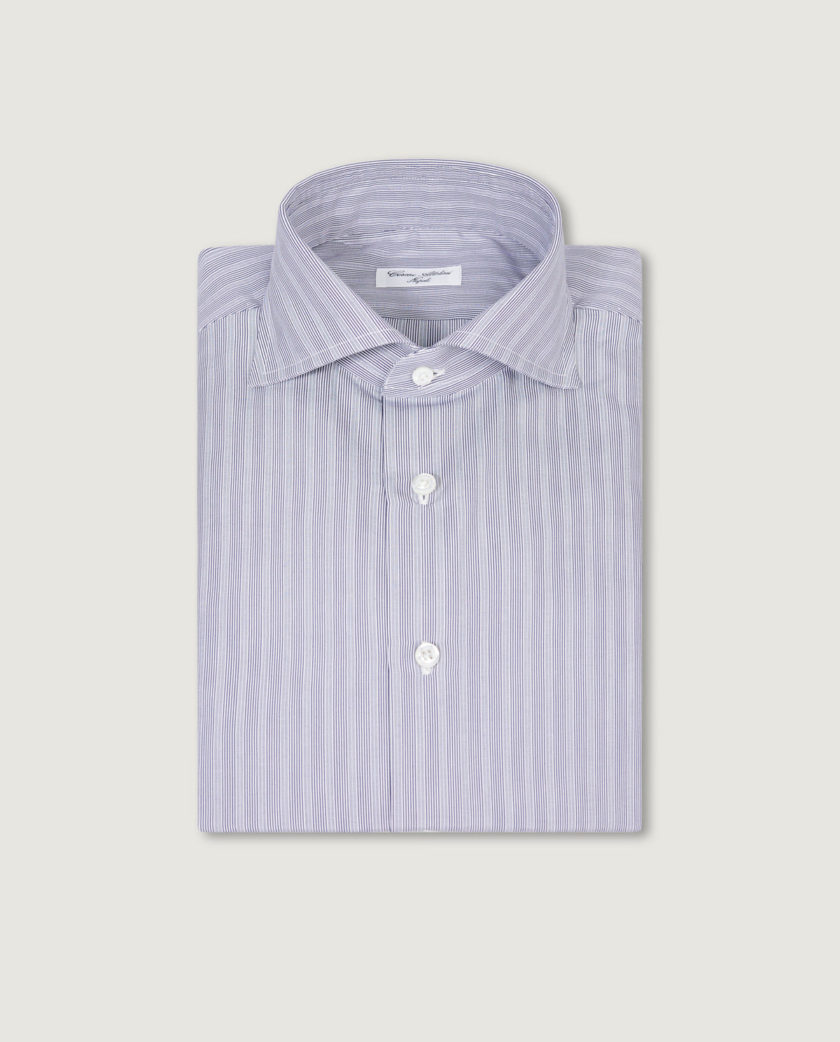 Gestreept Katoenen Shirt - Blauw