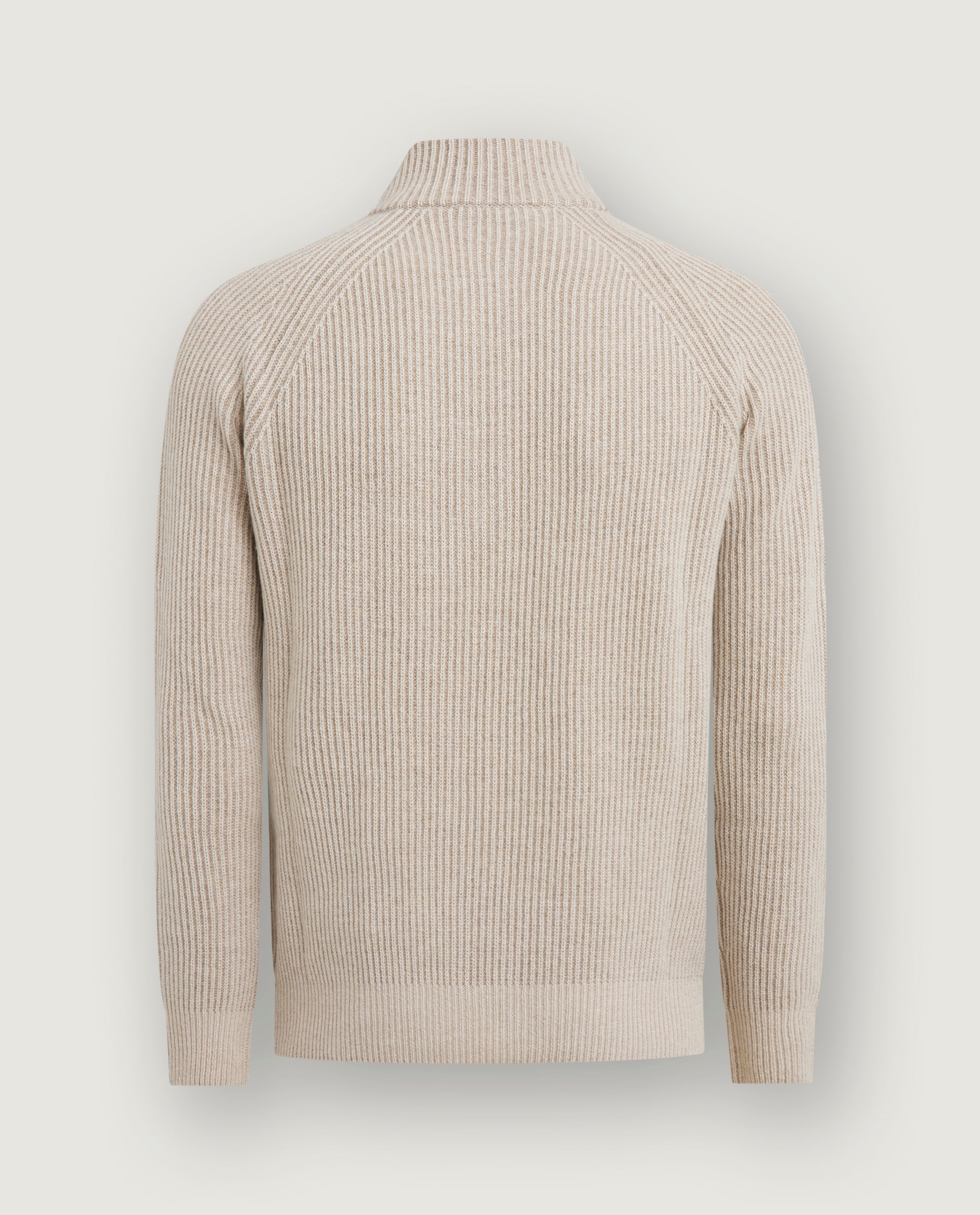 Ribbed Cashmere Half-Zip Sweater