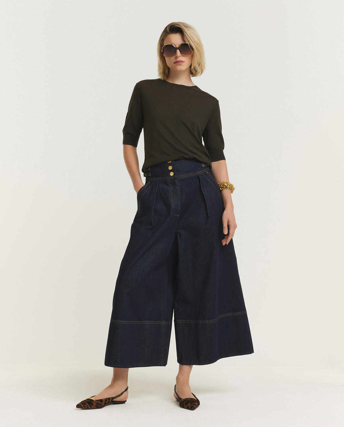 Wool Short Sleeved Sweater