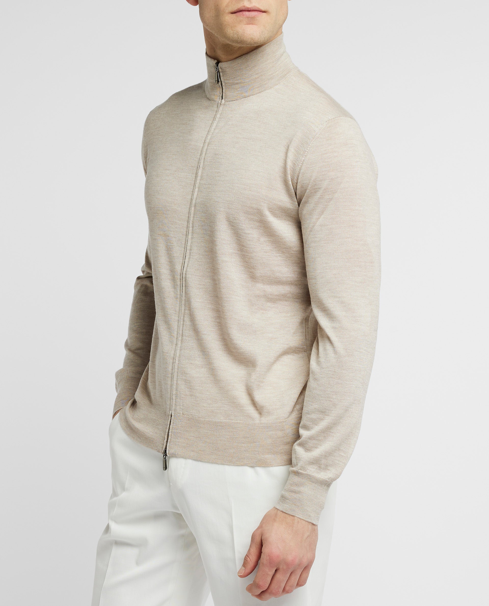 Zip Trui - Lichtbruin