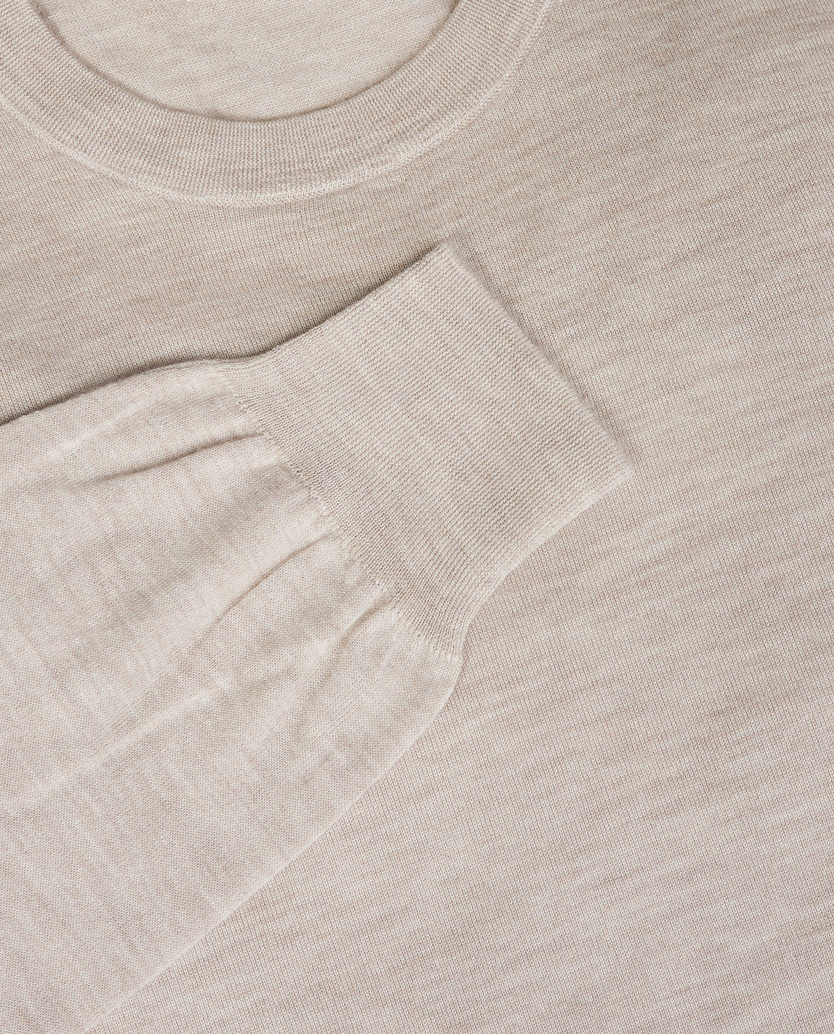 Cashmere Ronde Hals Trui - Lichtbruin