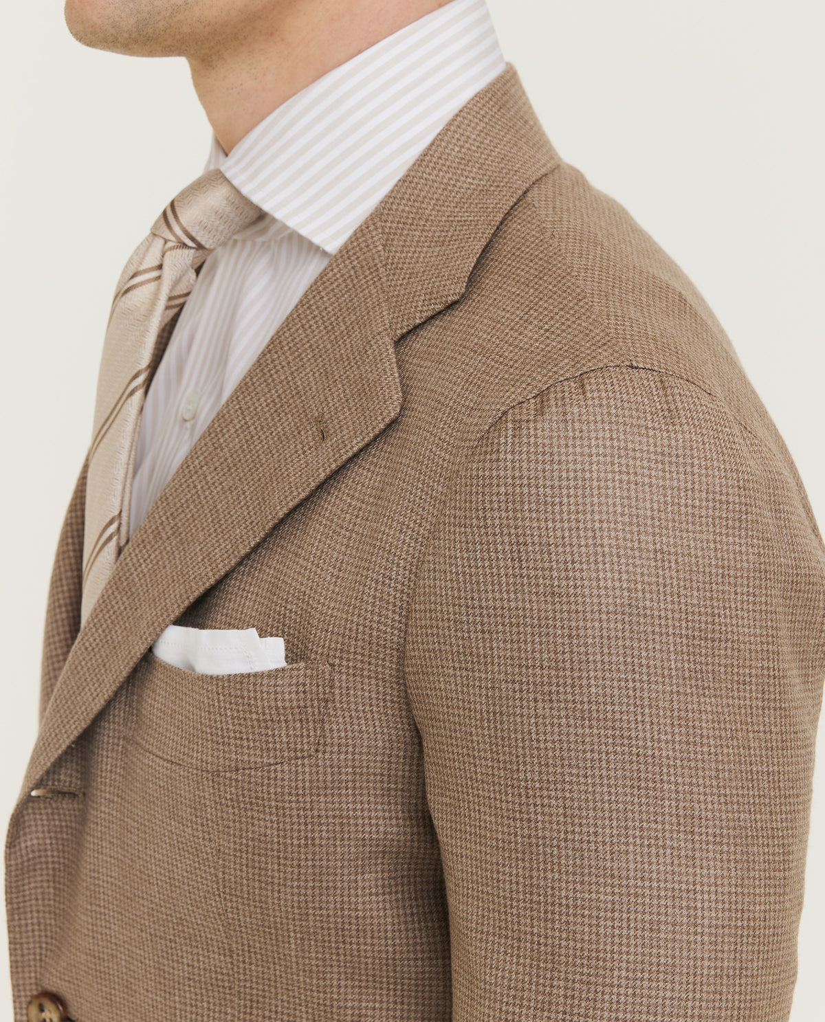 Cashmere zijde Jasje - Lichtbruin