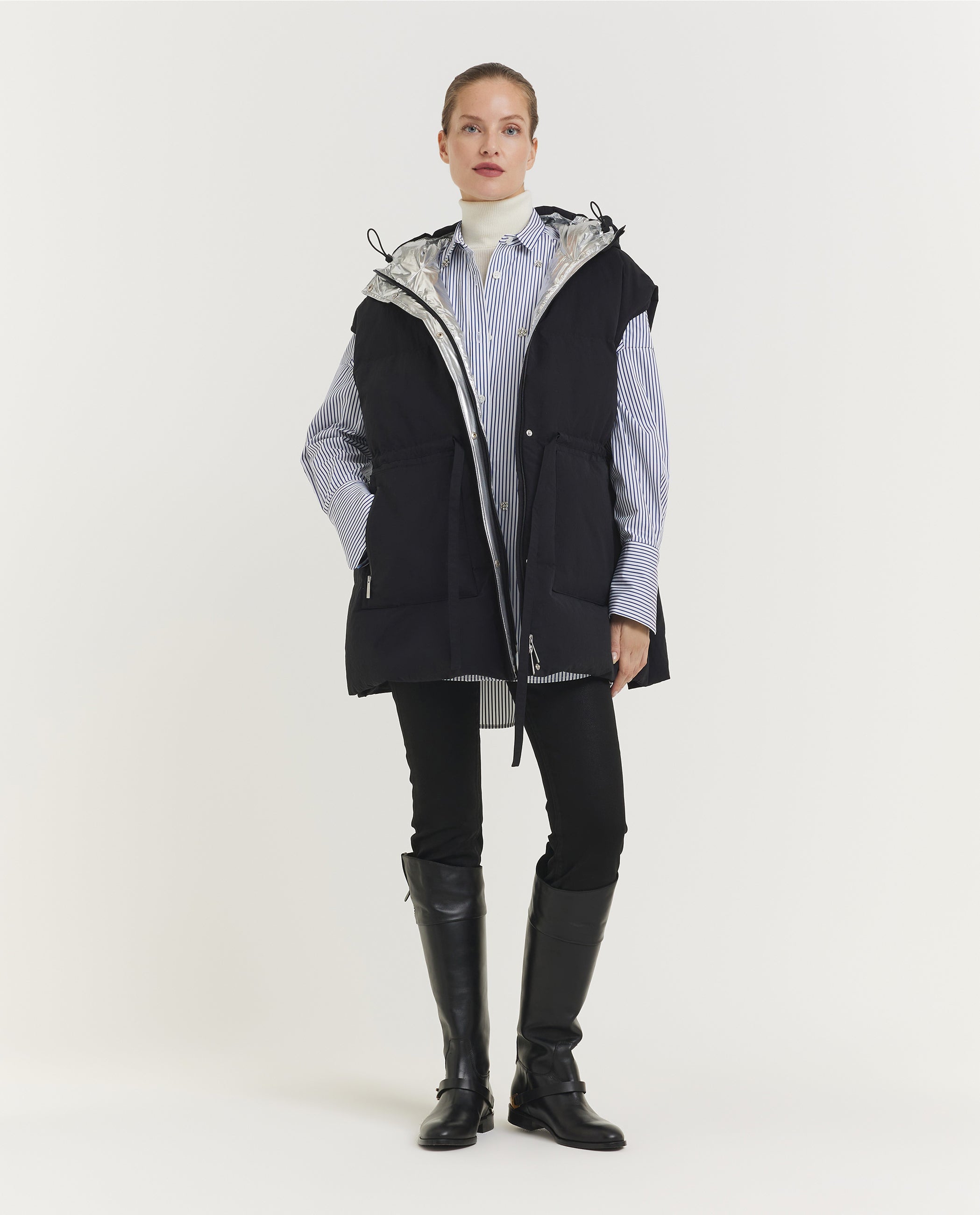 Hooded Dons Vest - Zwart