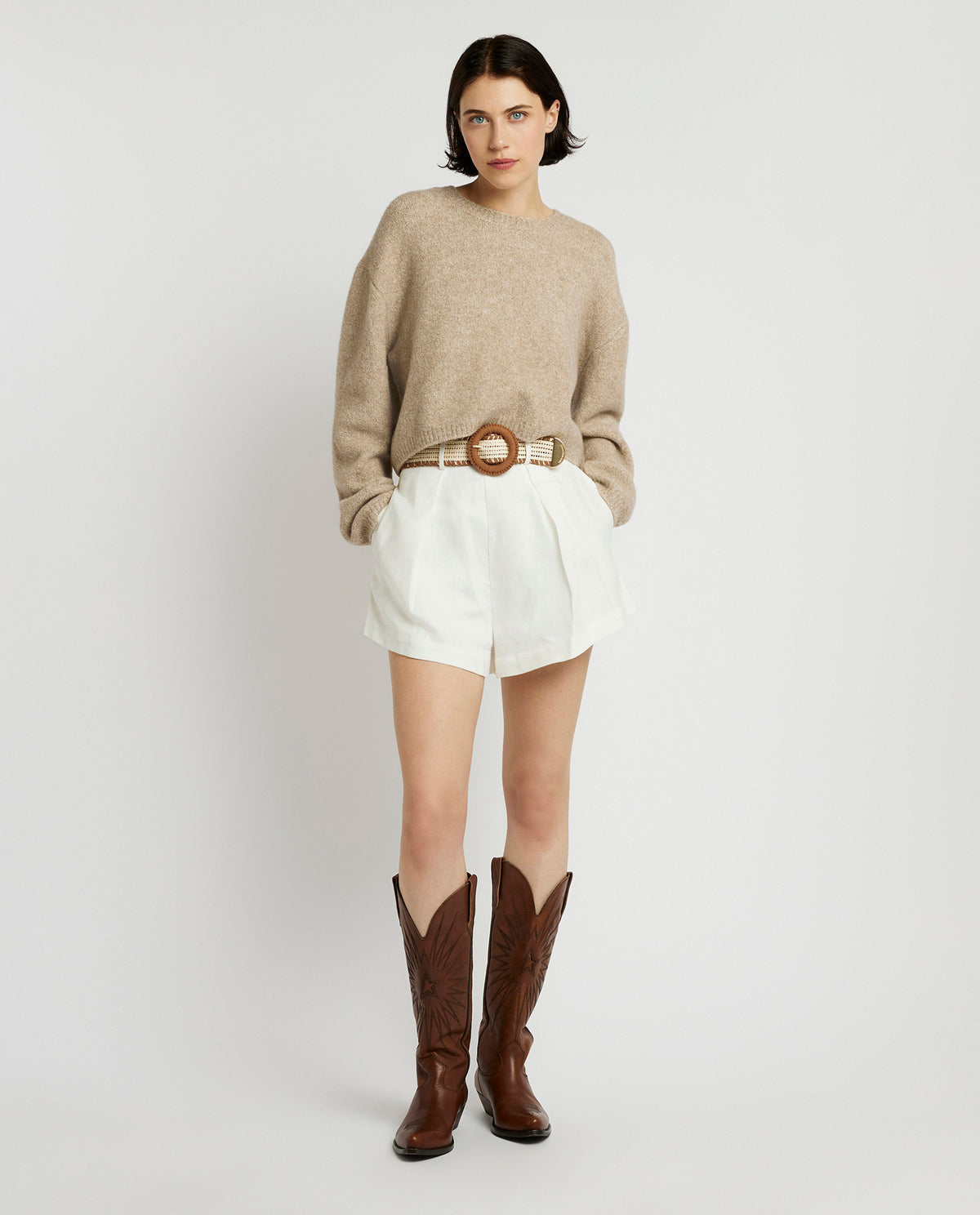 Cashmere trui - Lichtbruin