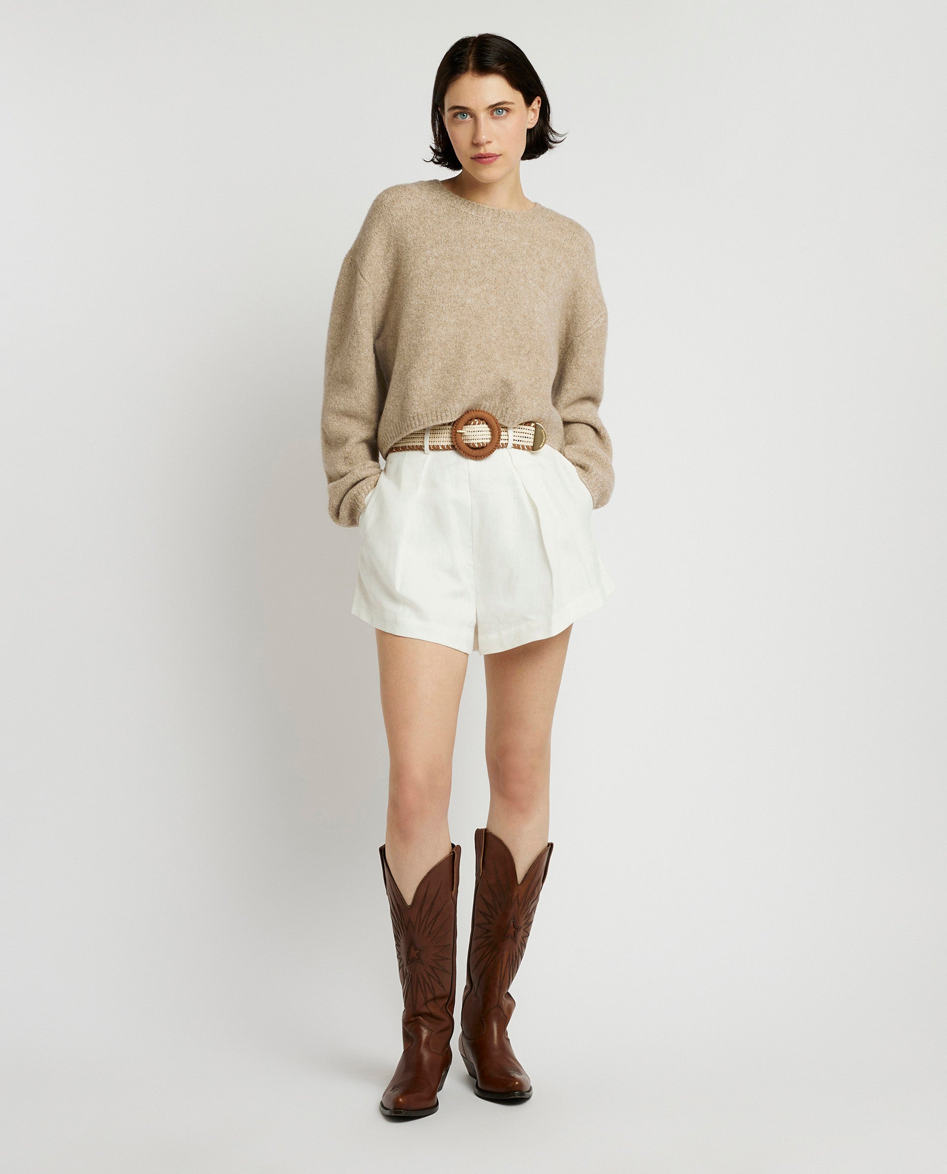 Cashmere trui - Lichtbruin