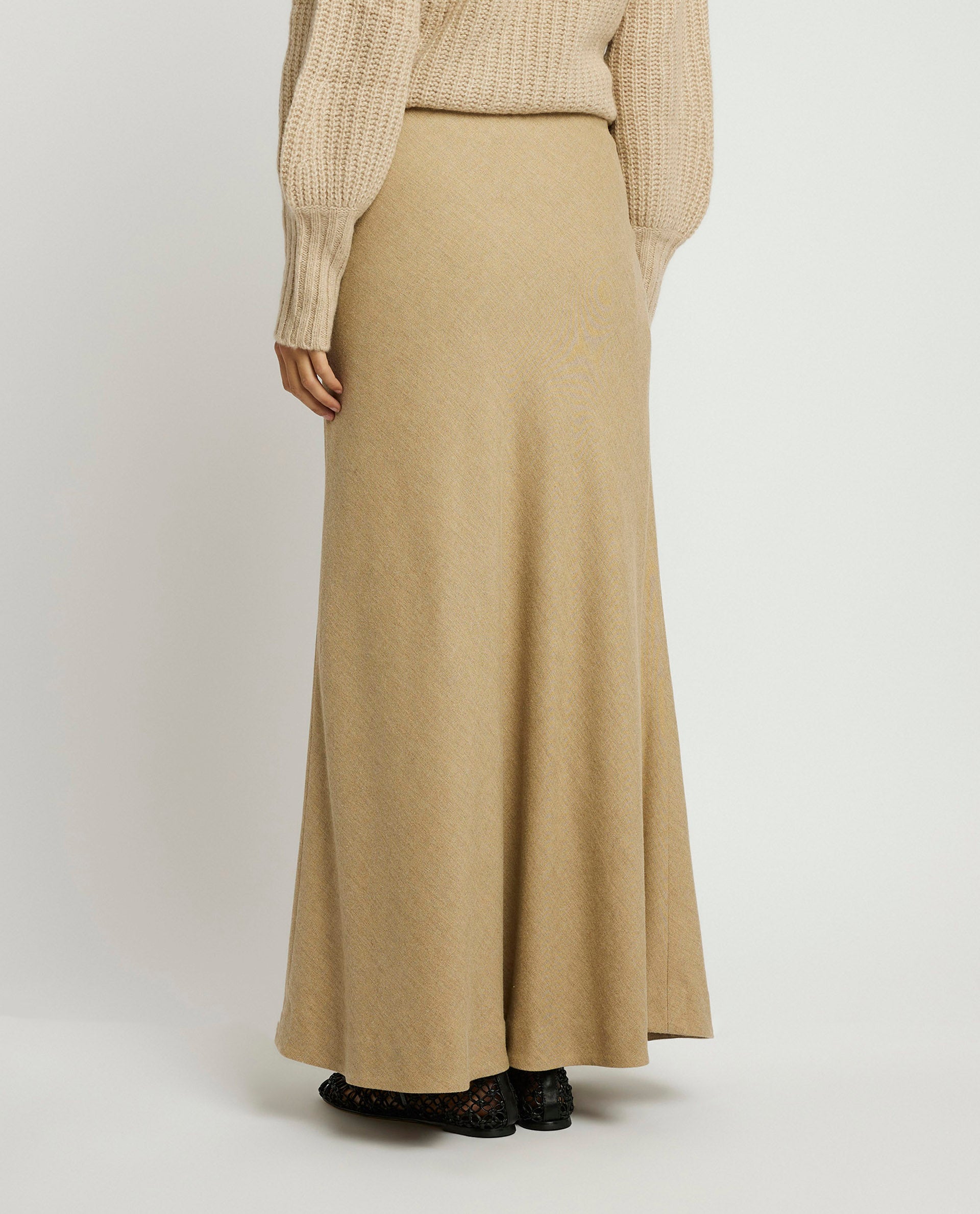 Wool maxi skirt