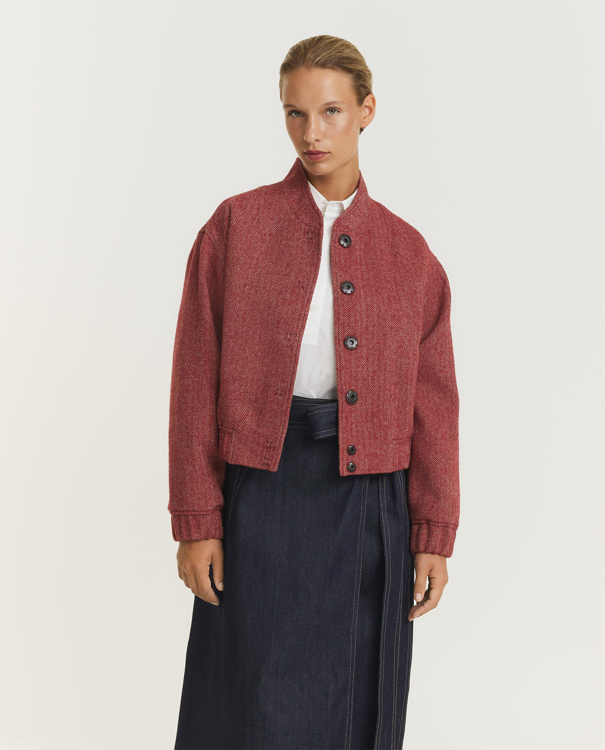 Wollen Bomberjack - Rood