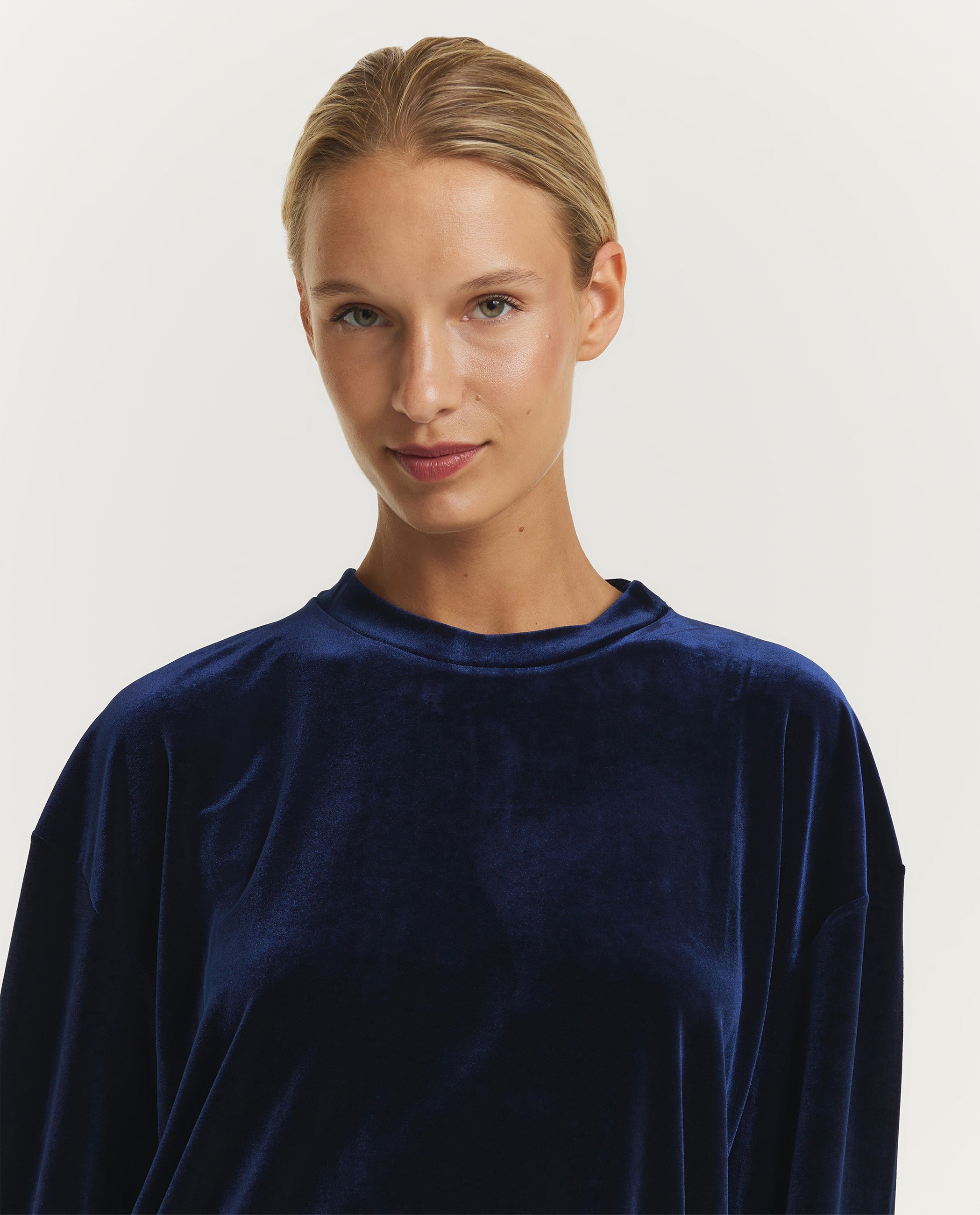 Fluwelen Sweatshirt - Donkerblauw